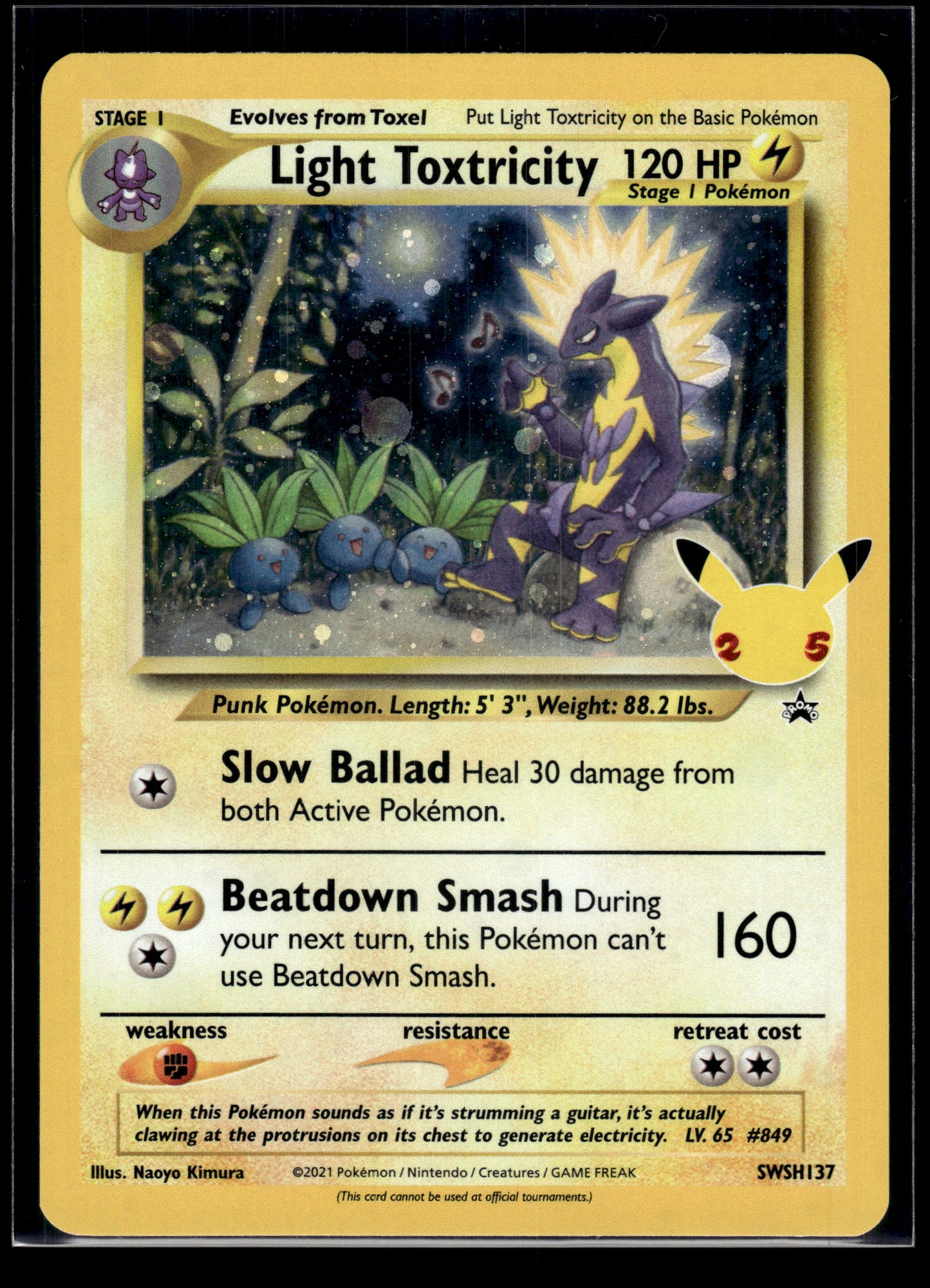 Light Toxtricity #SWSH137 Sword & Shield Promo Cards LP