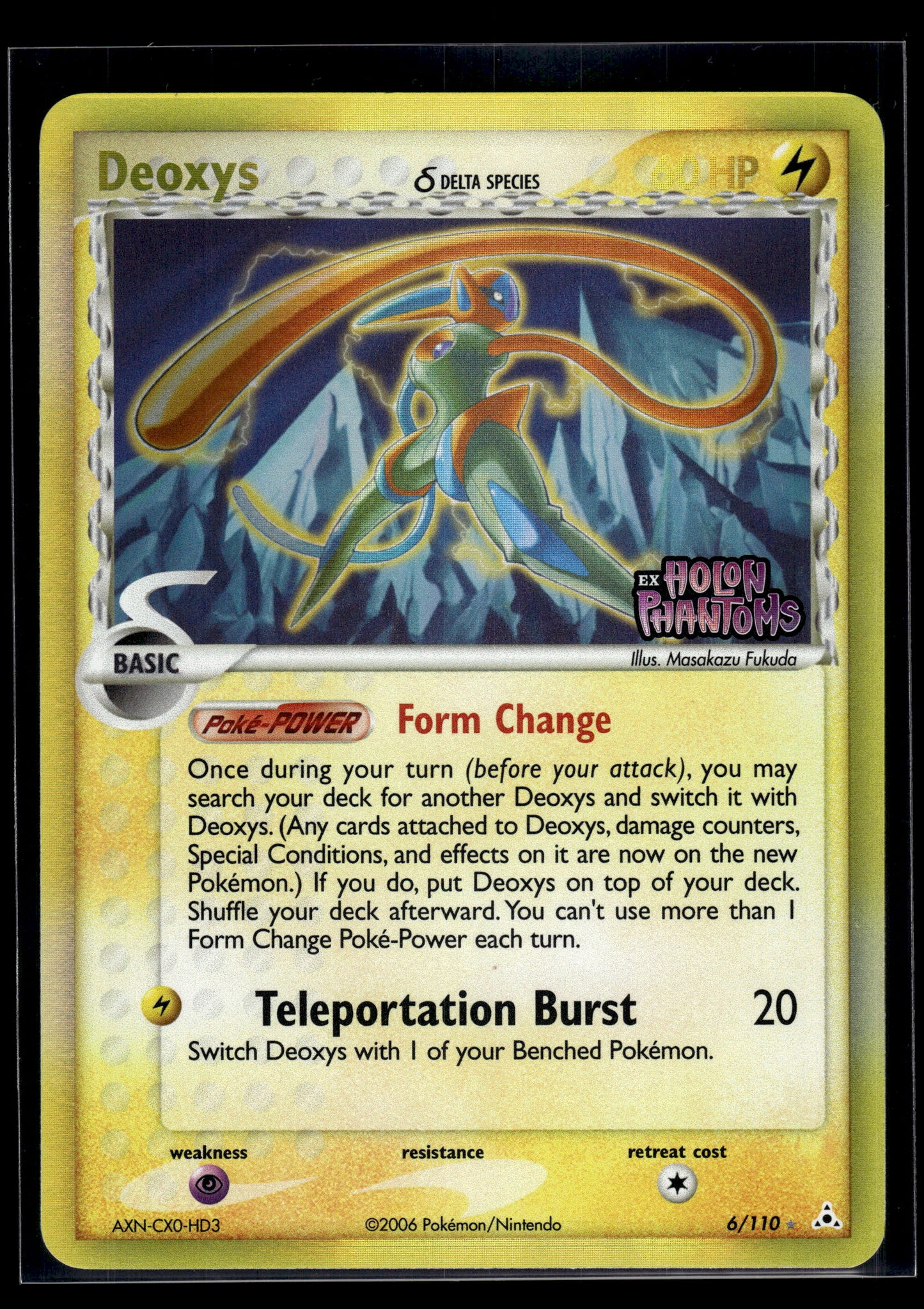 Deoxys (Delta Species) #6/110 Reverse Holo Holon Phantoms LP