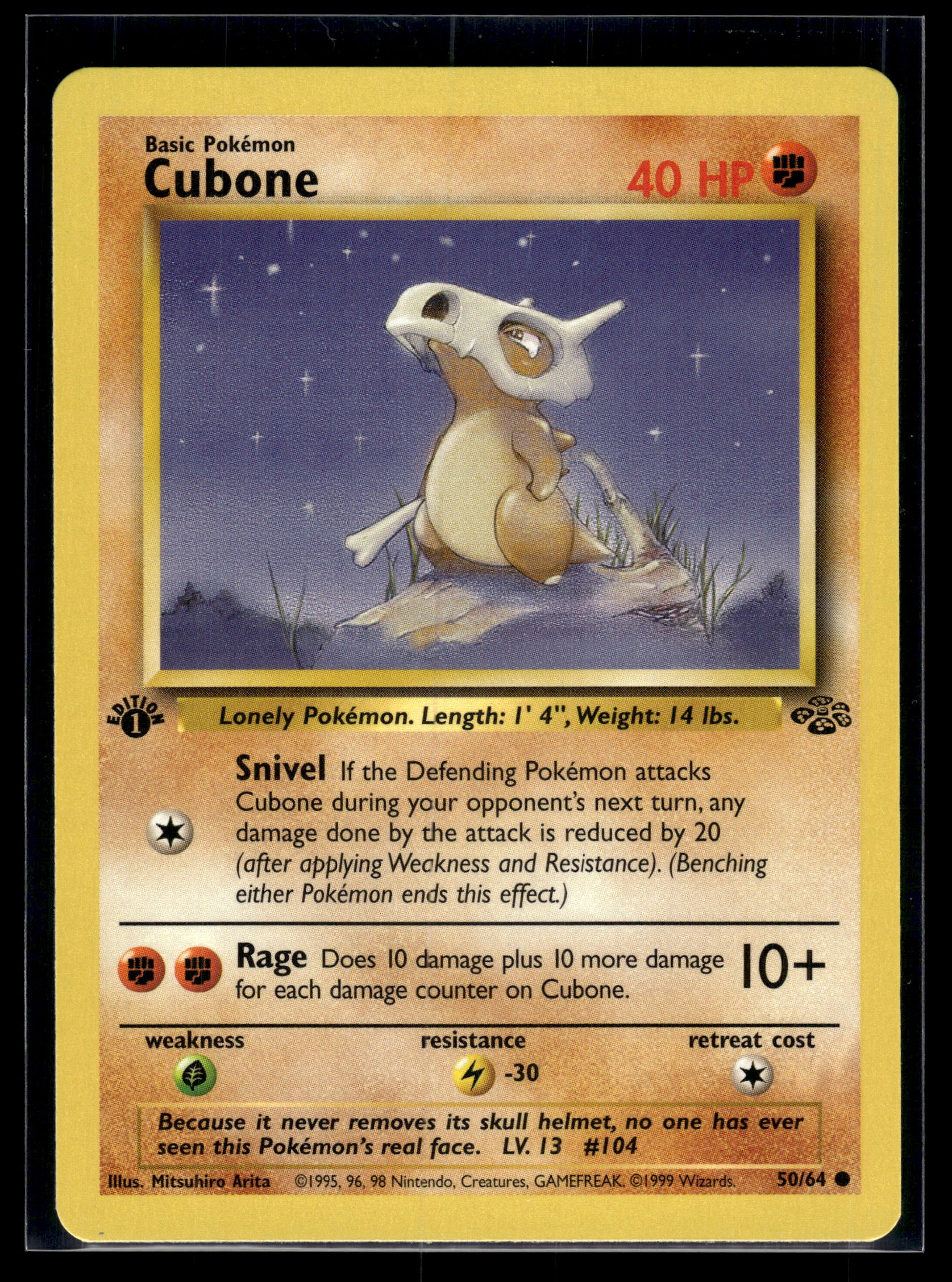 Cubone #50/64 1st Edition Jungle LP