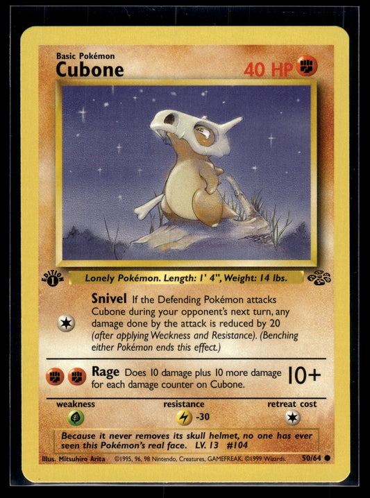 Cubone #50/64 1st Edition Jungle LP