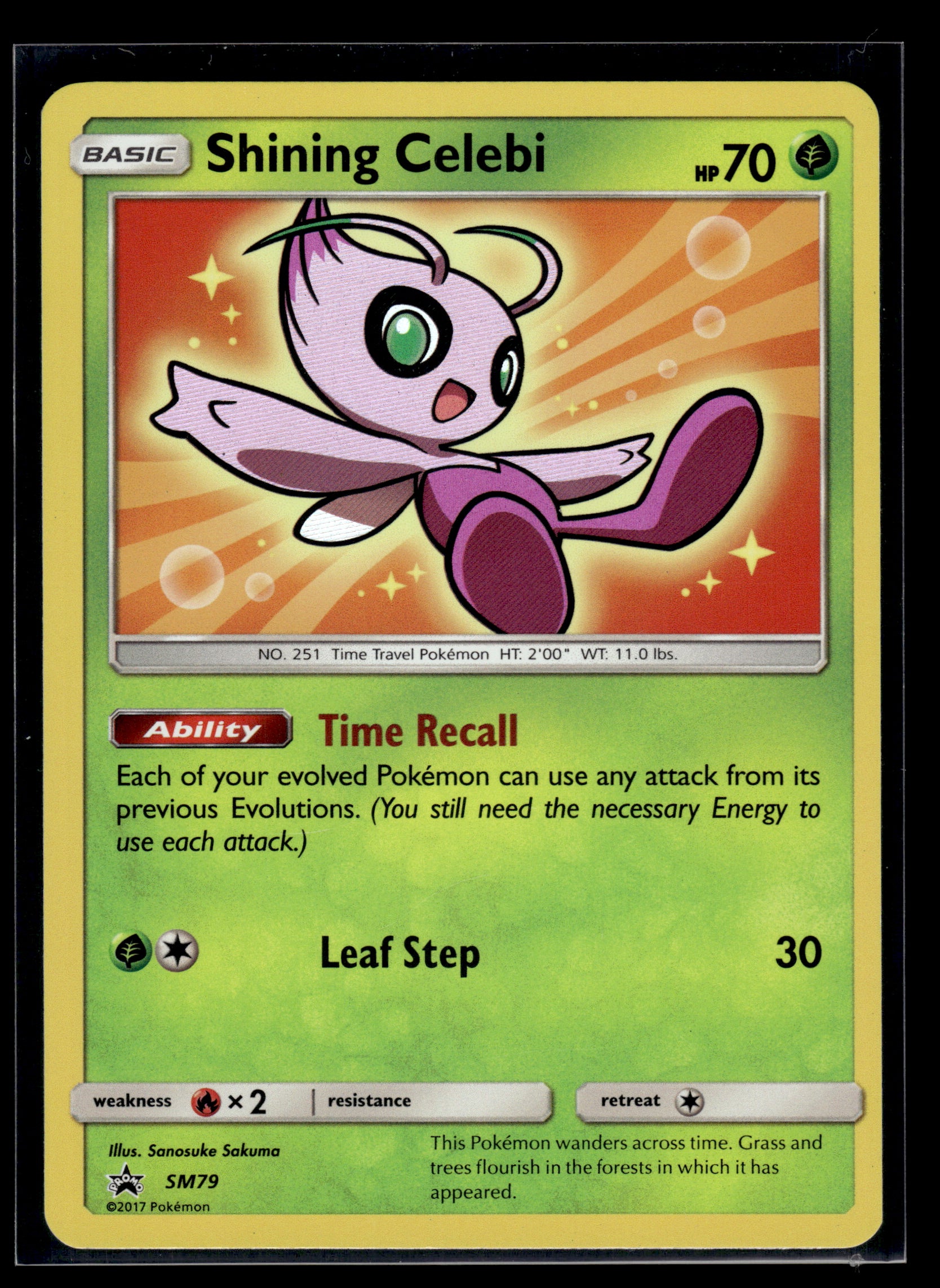 Shining Celebi #SM79 Sun & Moon Promo LP