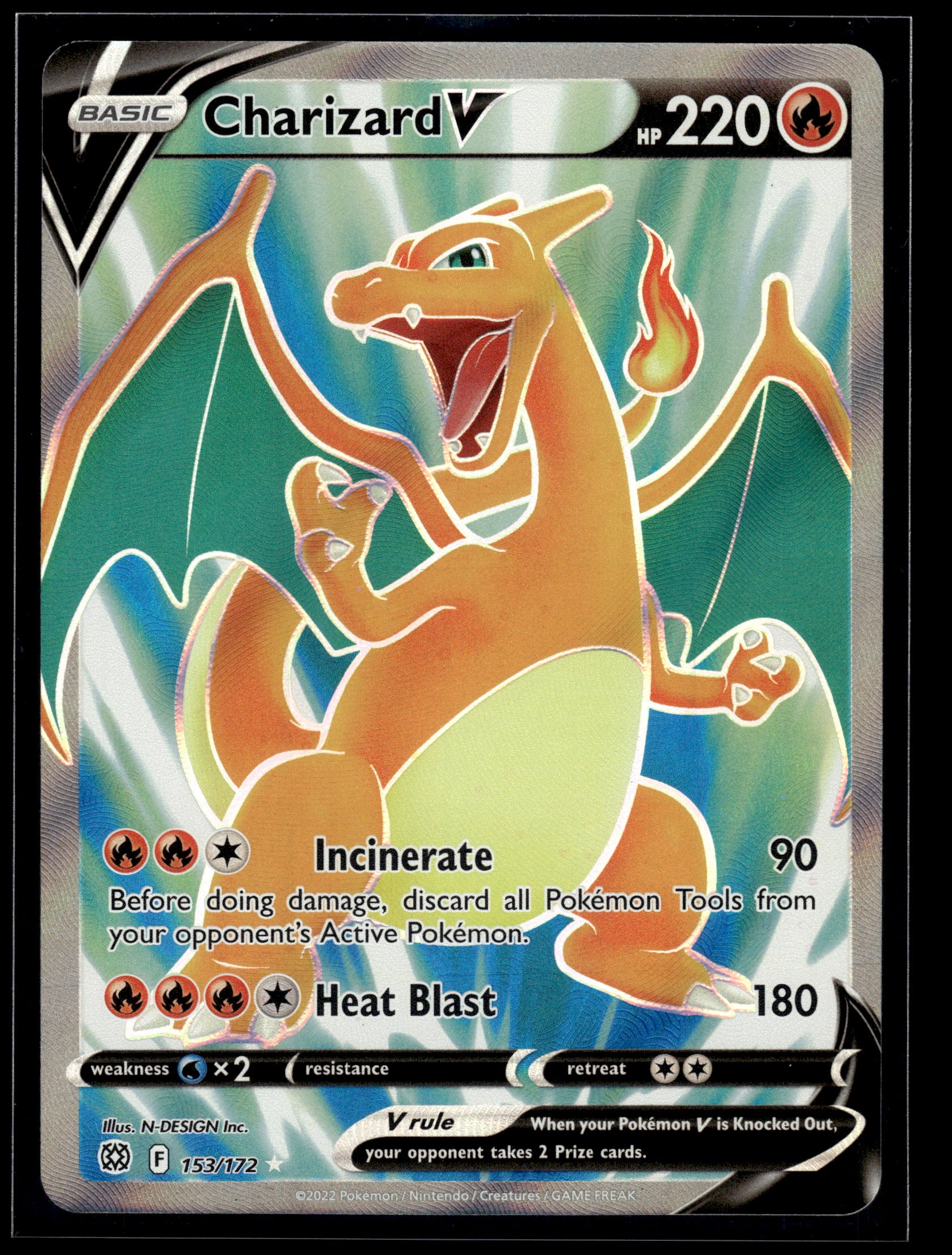 Charizard V #153/172 Brilliant Stars VLP