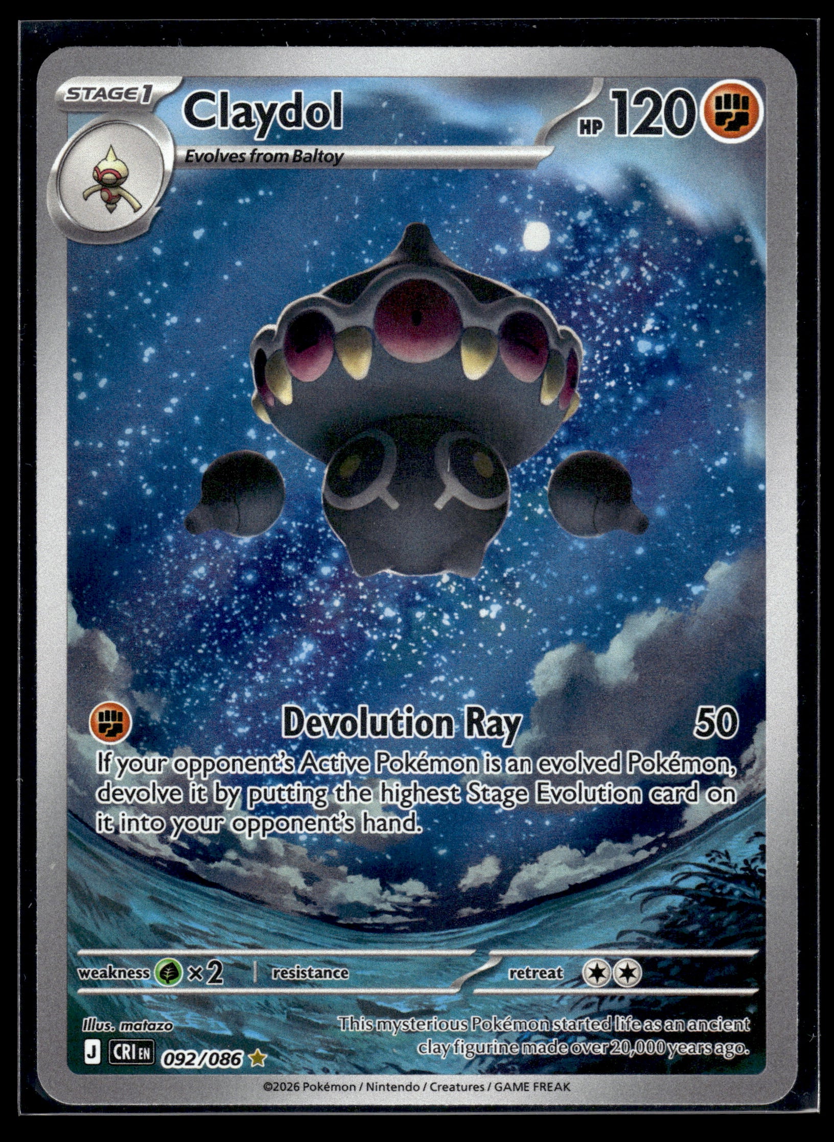 Claydol #092/086 Chaos Rising NM