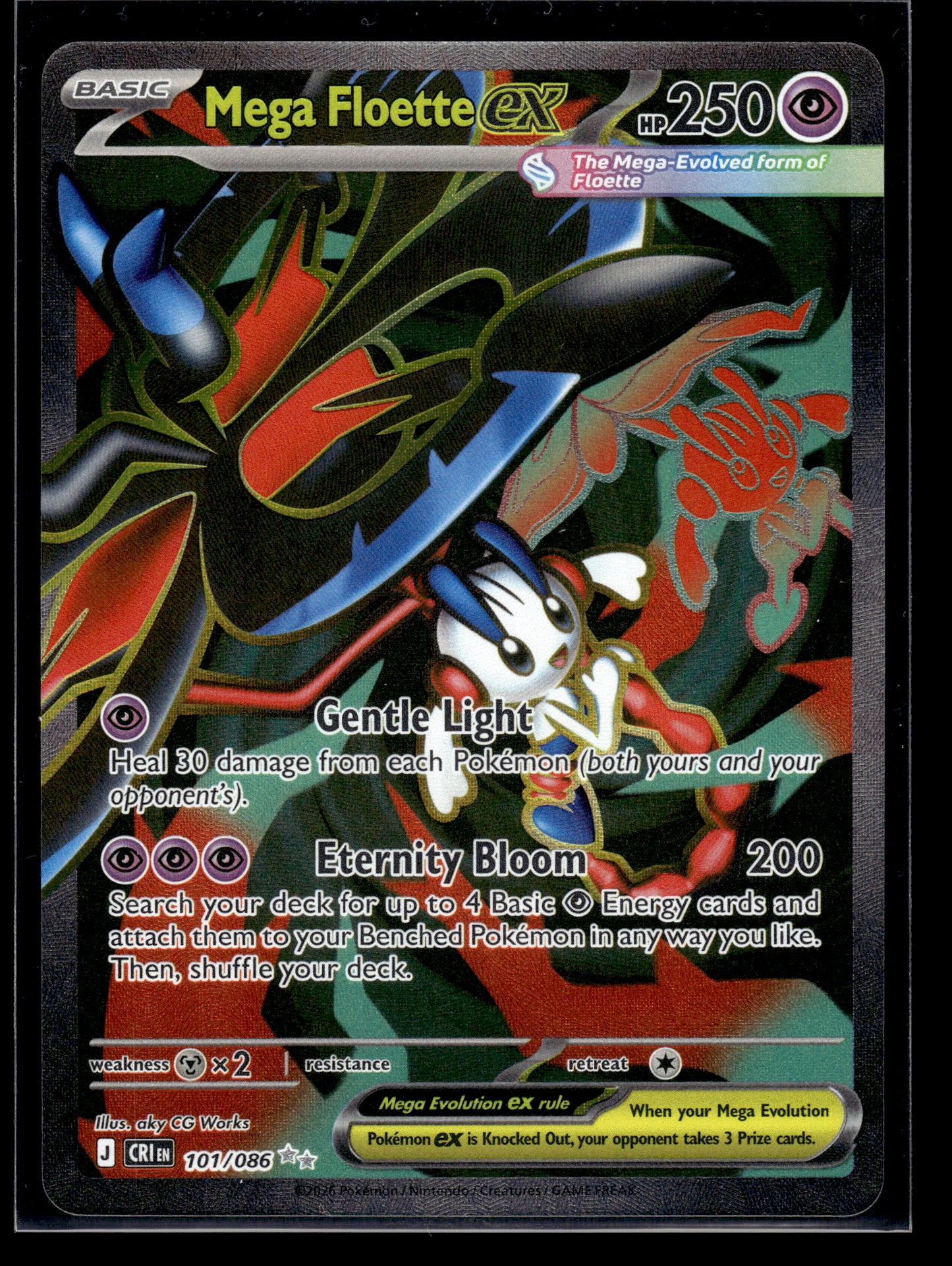 Mega Floette ex #101/086 Chaos Rising NM
