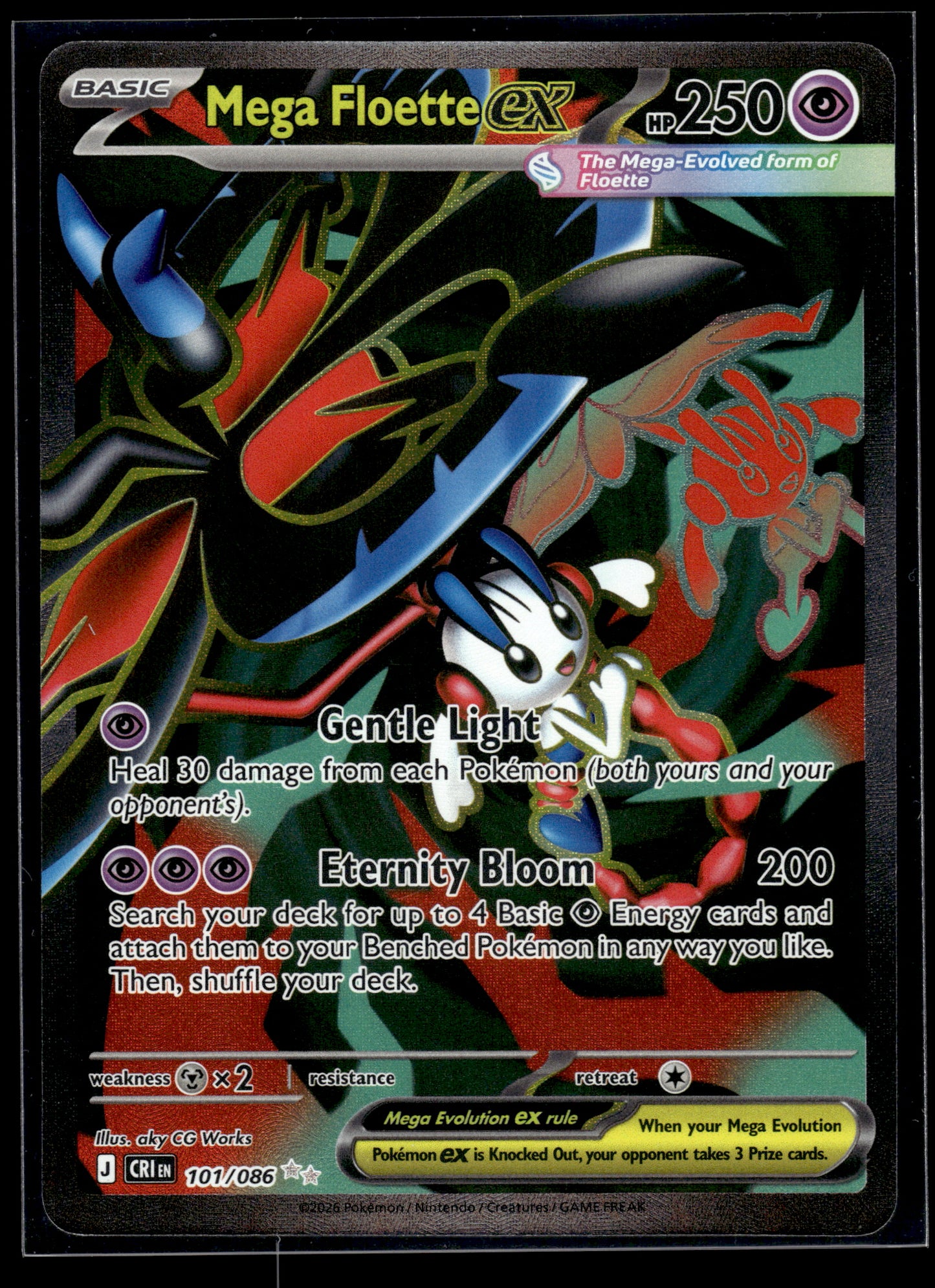 Mega Floette ex #101/086 Chaos Rising NM