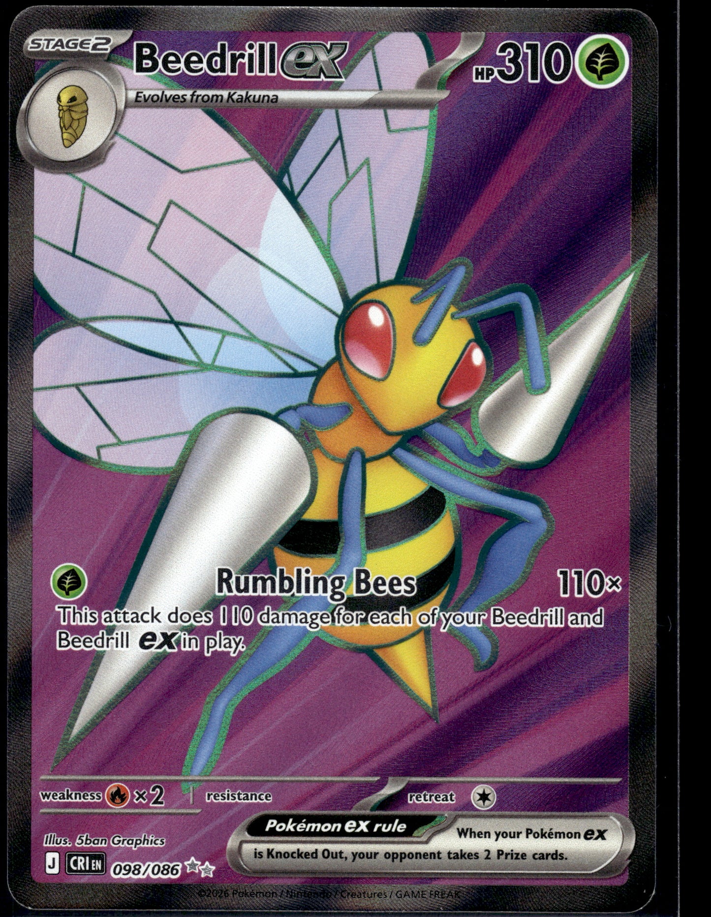 Beedrill ex #098/086 Chaos Rising VLP