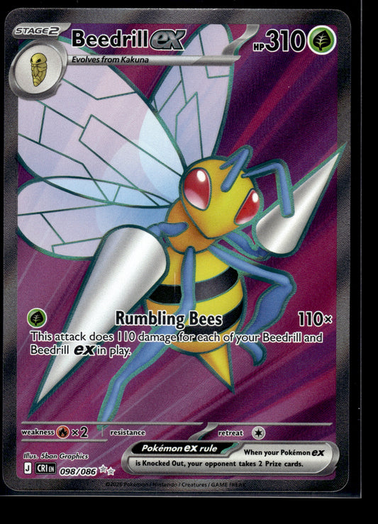Beedrill ex #098/086 Chaos Rising NM