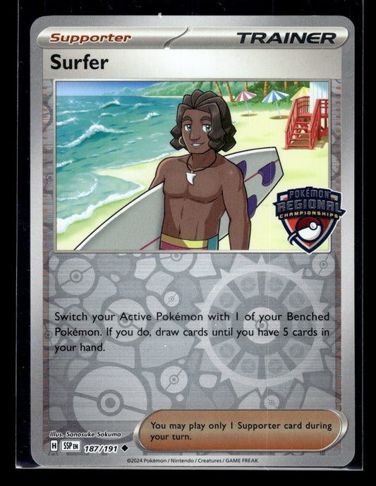Surfer #187/191 STAMPED Regional Championships Surging Sparks LP