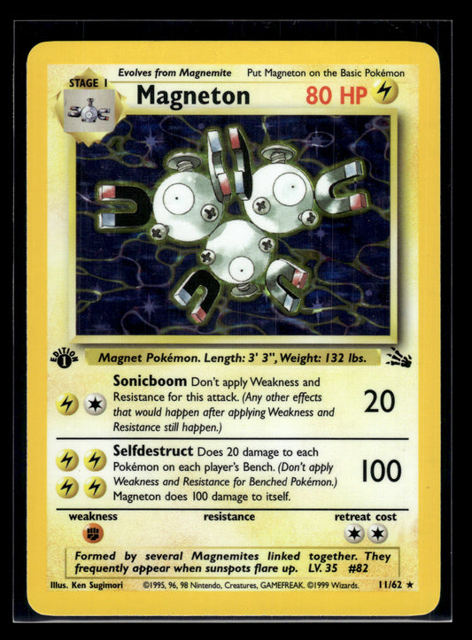 Magneton #11/62 1st Edition Fossil LP