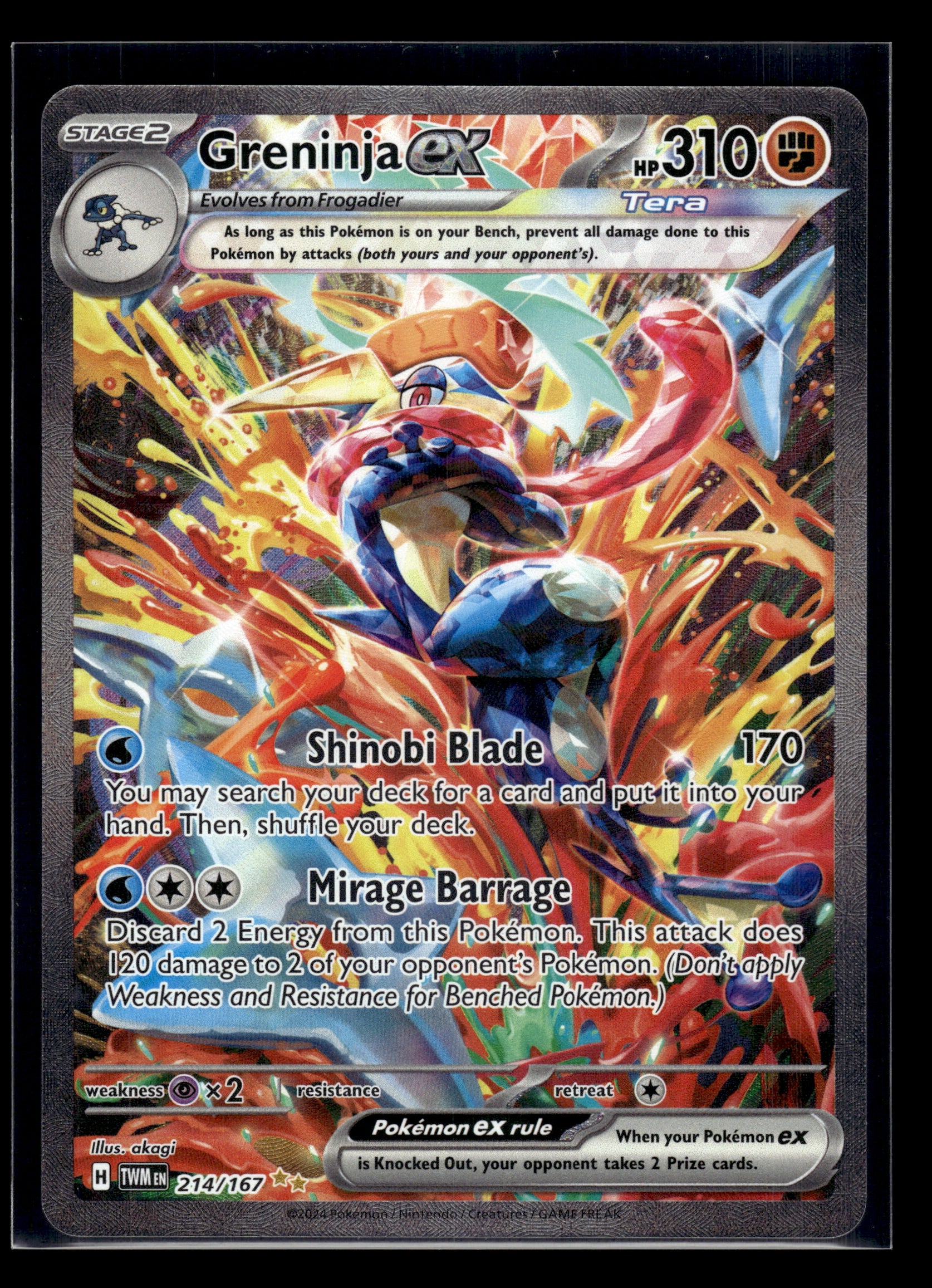 Greninja ex #214/167 Twilight Masquerade NM