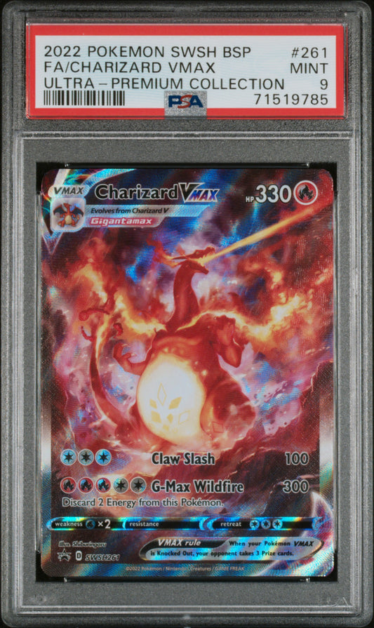 PSA 9 Charizard Vmax #261 Sword and Shield Promo
