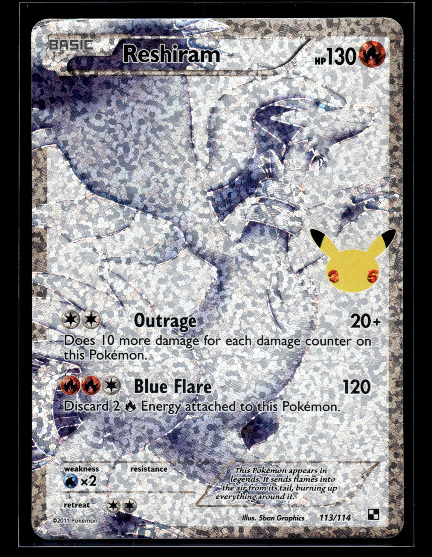 Reshiram #113/114 Celebrations: Classic Collection VLP