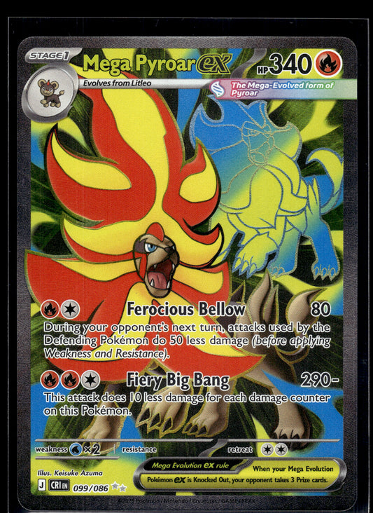 Mega Pyroar ex #099/086 Chaos Rising NM