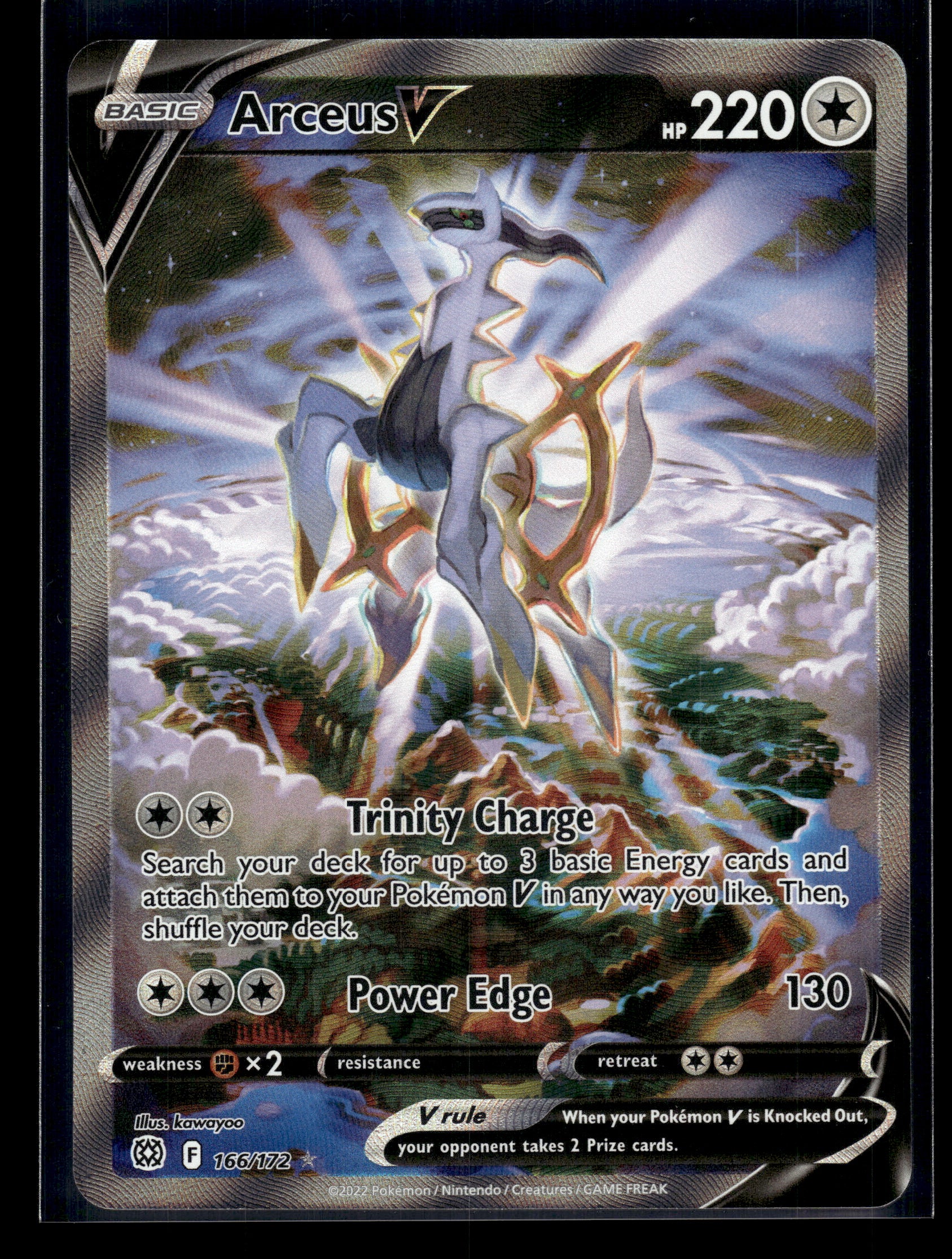 Arceus V (Alt Art) #166/172 Brilliant Stars VLP