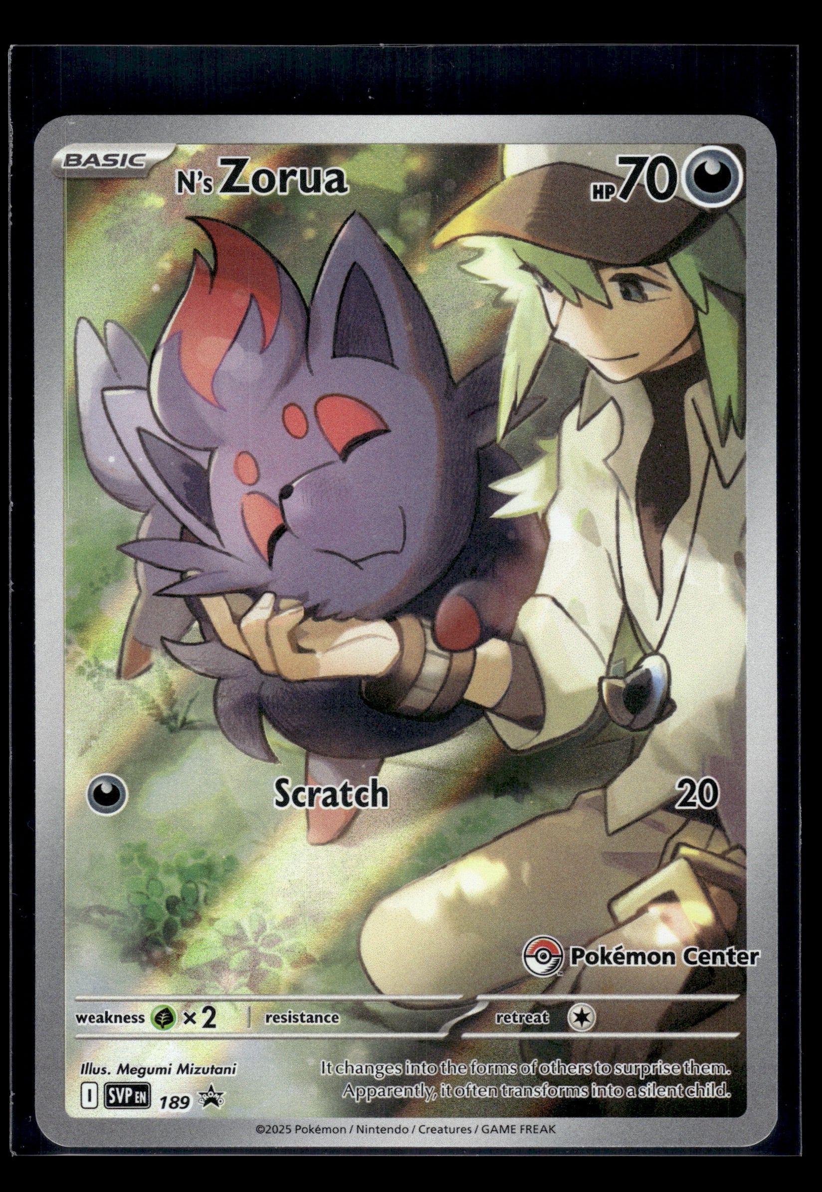 N's Zorua #189 Pokemon Center STAMP Journey Together ETB Promo VLP