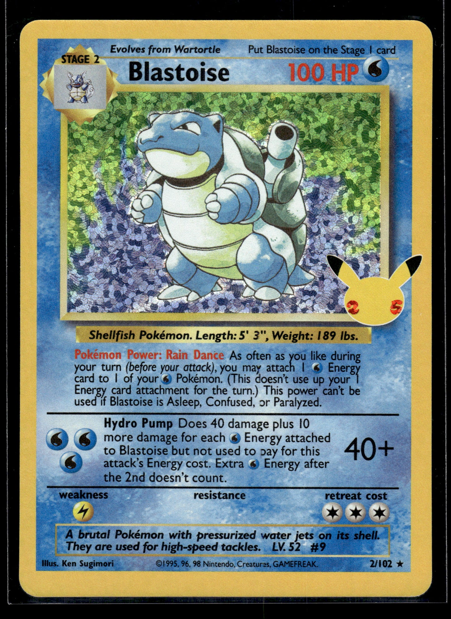 Blastoise #2/102 Celebrations VLP