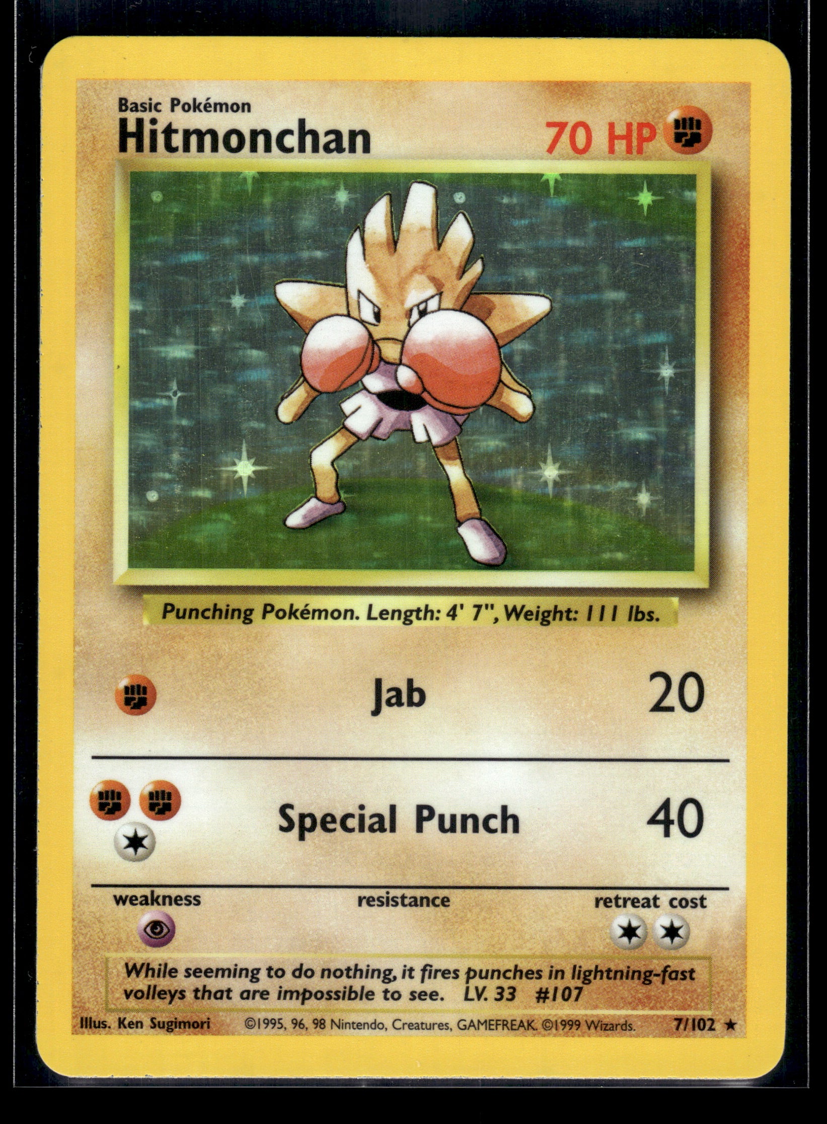 Hitmonchan #007/102 Base Set LP