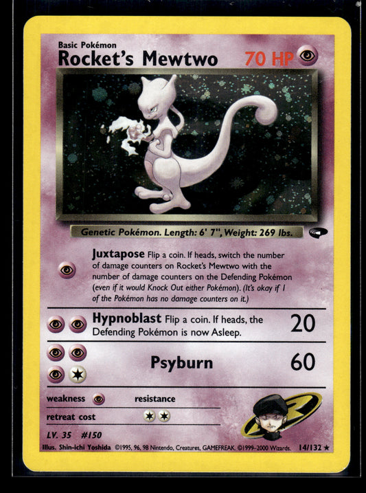 Rocket's Mewtwo #014/132 Gym Challenge LP