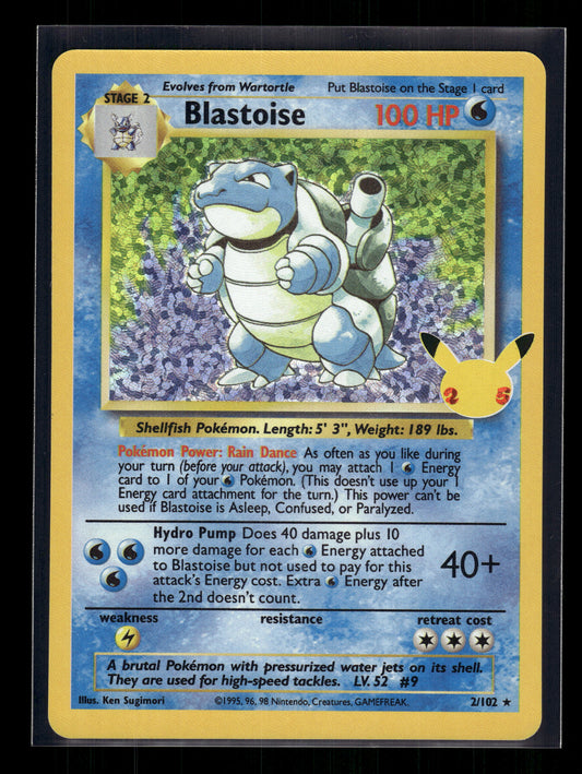 Blastoise #2/102 Celebrations: Classic Collection LP