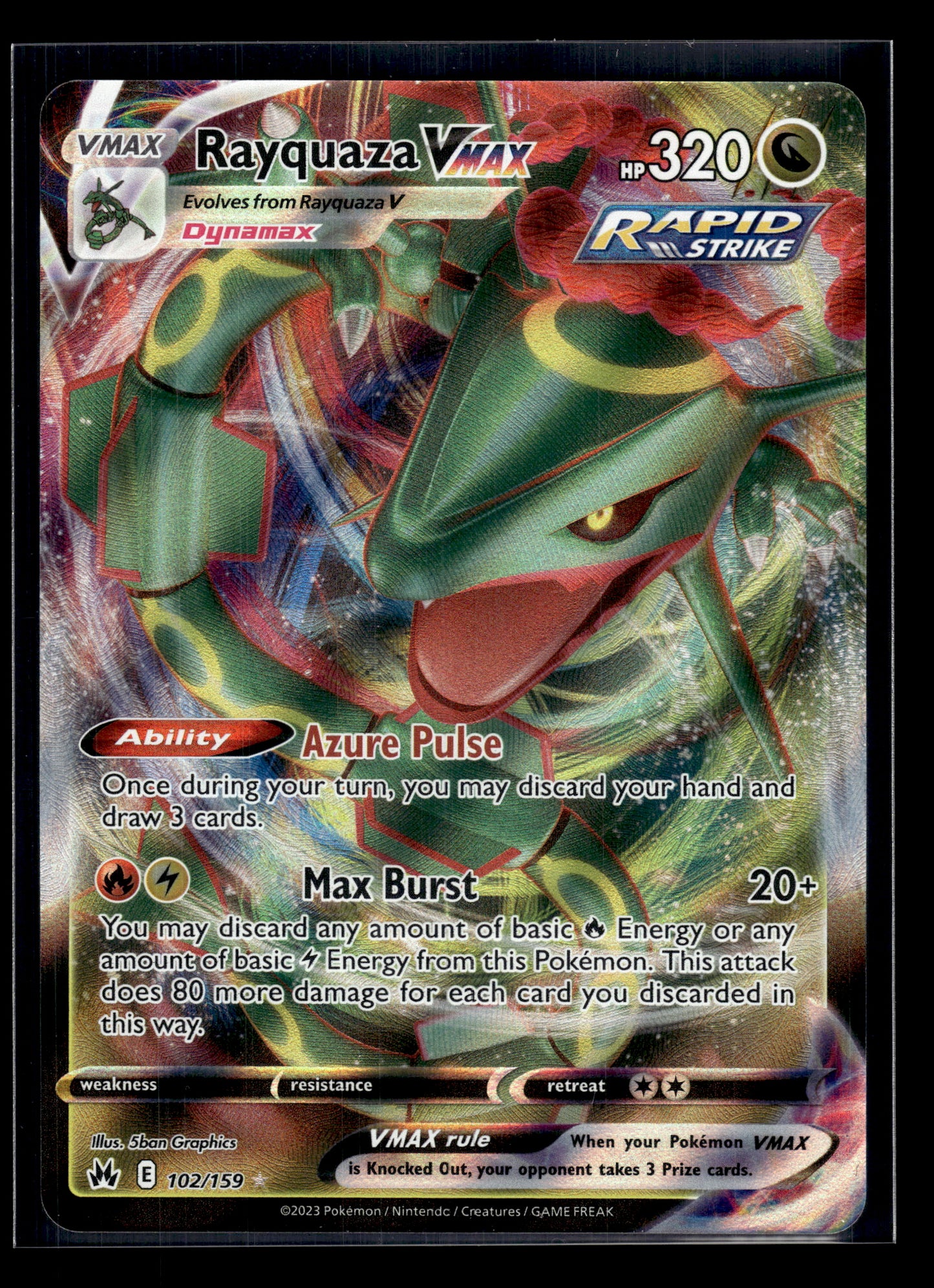 Rayquaza VMAX #102/159 Crown Zenith NM