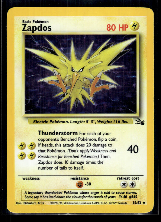 Zapdos #15/62 Fossil LP