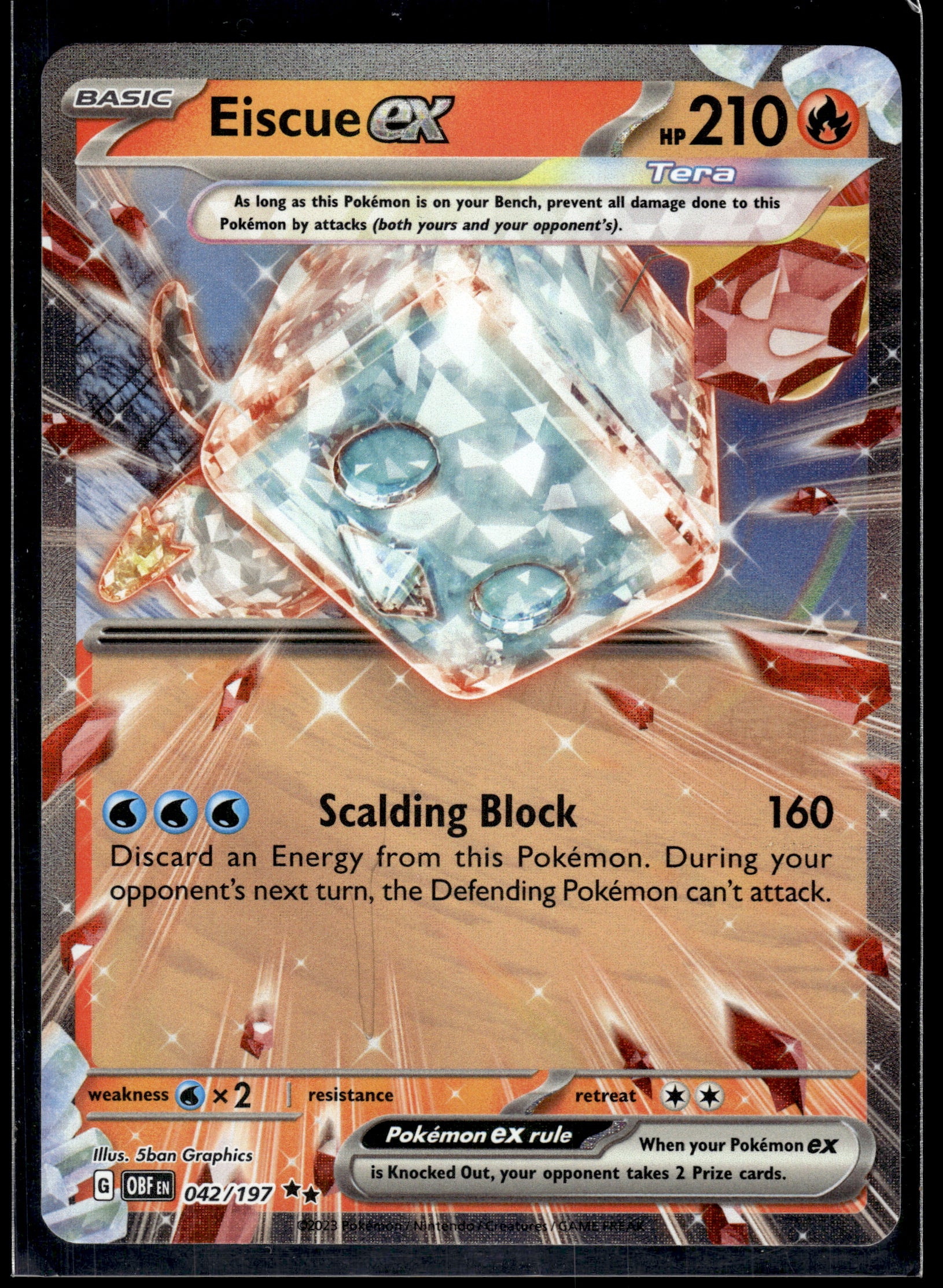 Eiscue ex #042/197 Obsidian Flames VLP