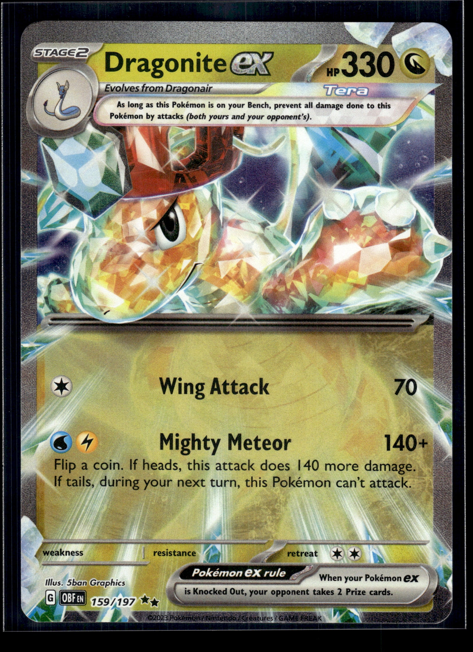 Dragonite ex #159/197 Obsidian Flames VLP