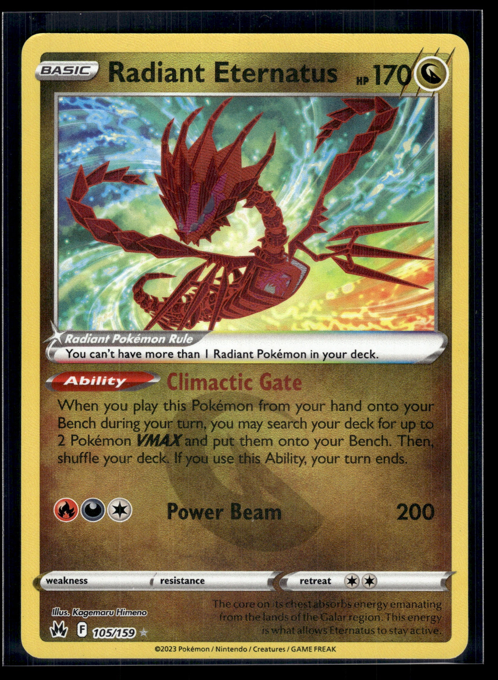Radiant Eternatus #105/159 Crown Zenith LP