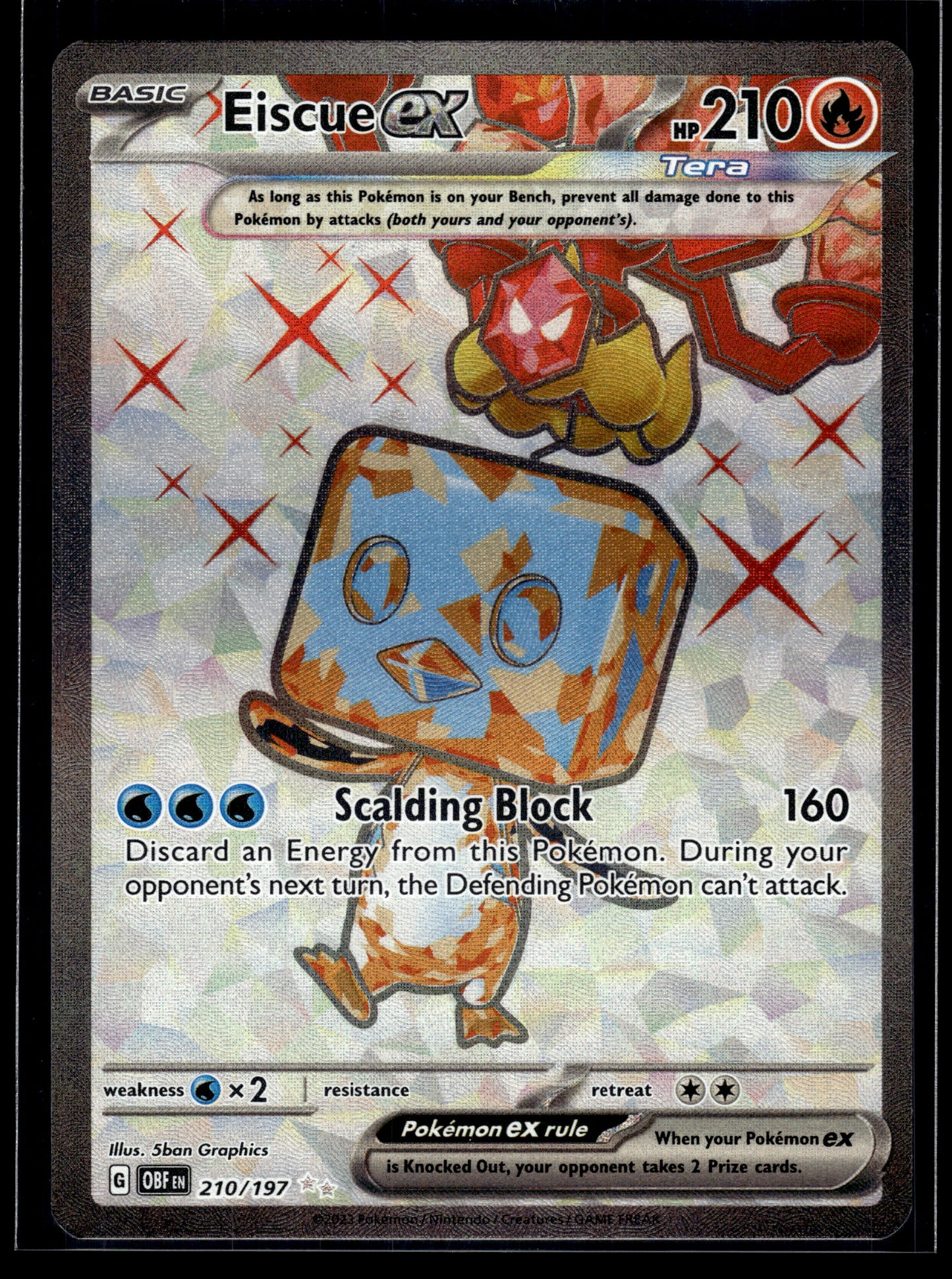 Eiscue ex #210/197 Obsidian Flames VLP