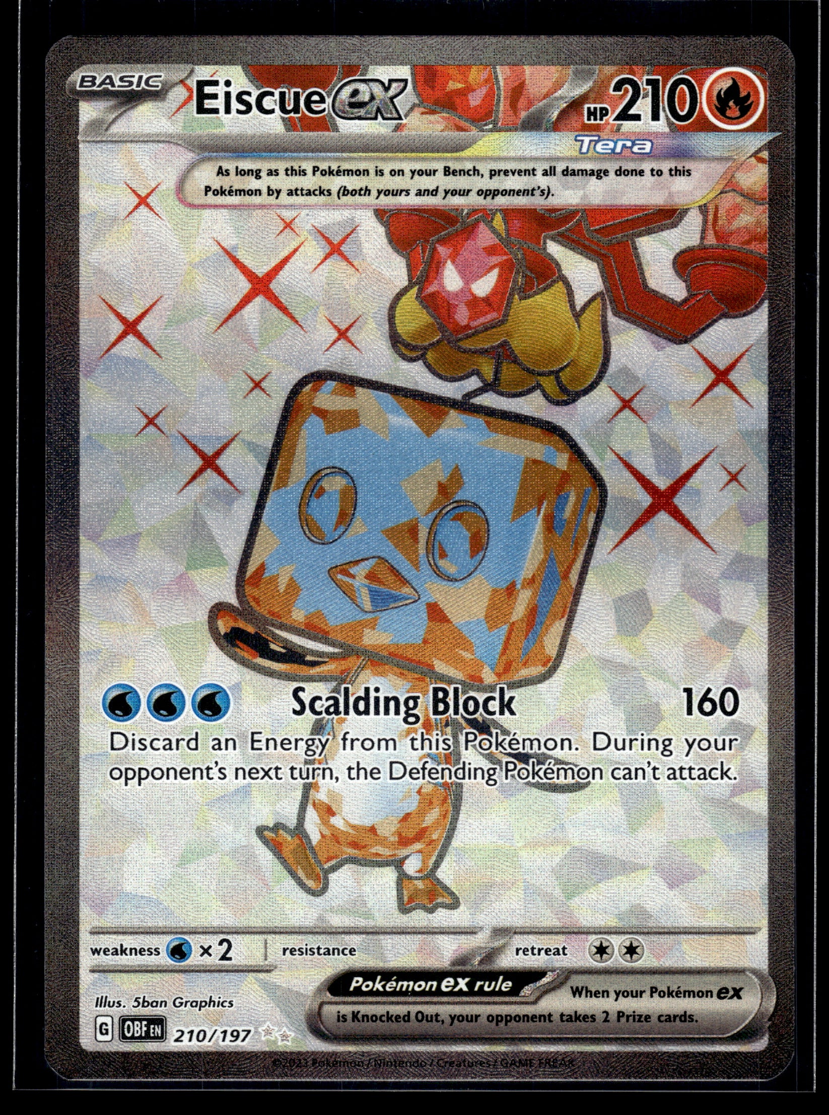 Eiscue ex #210/197 Obsidian Flames VLP