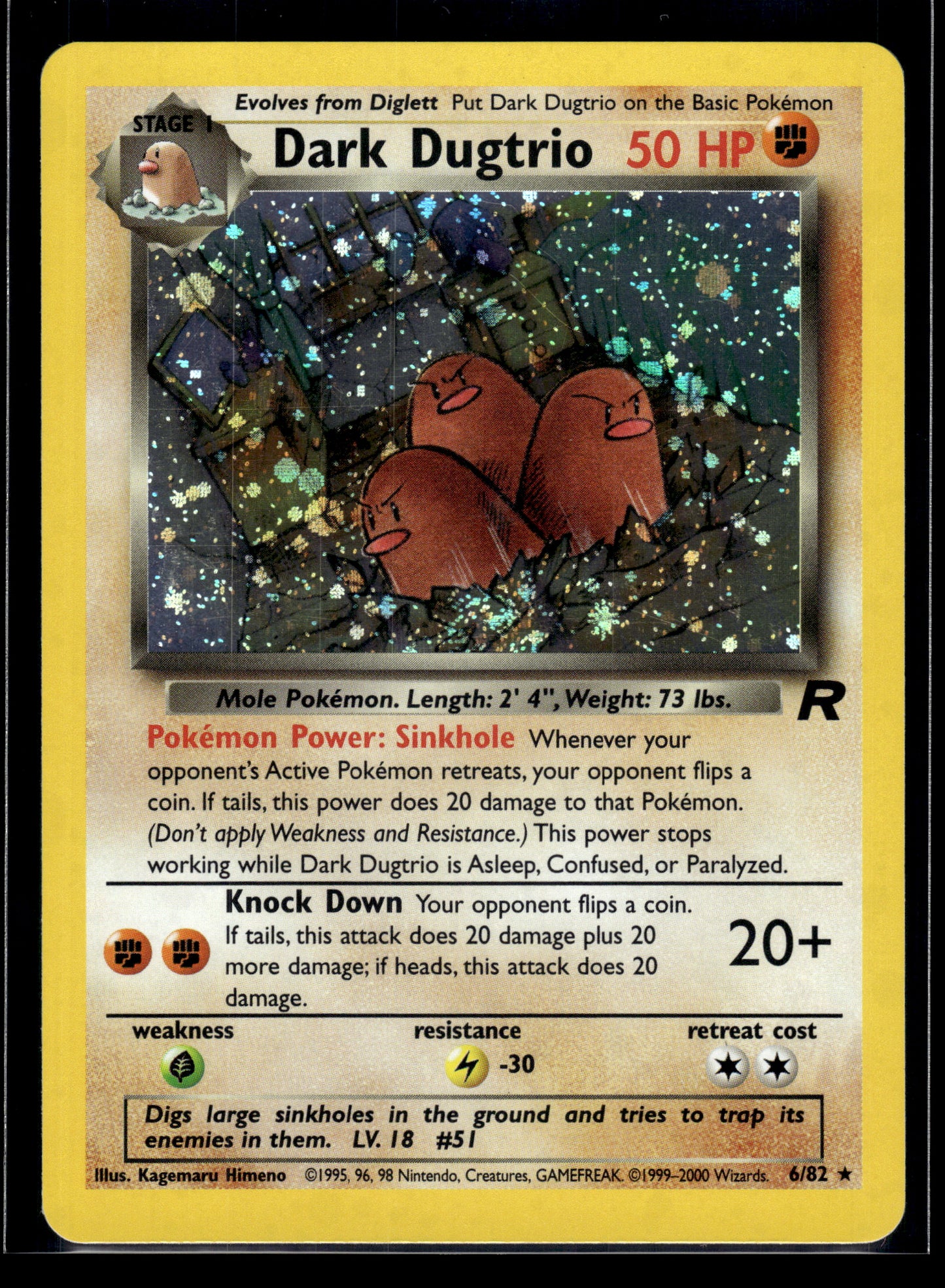 Dark Dugtrio #06/82 Team Rocket LP