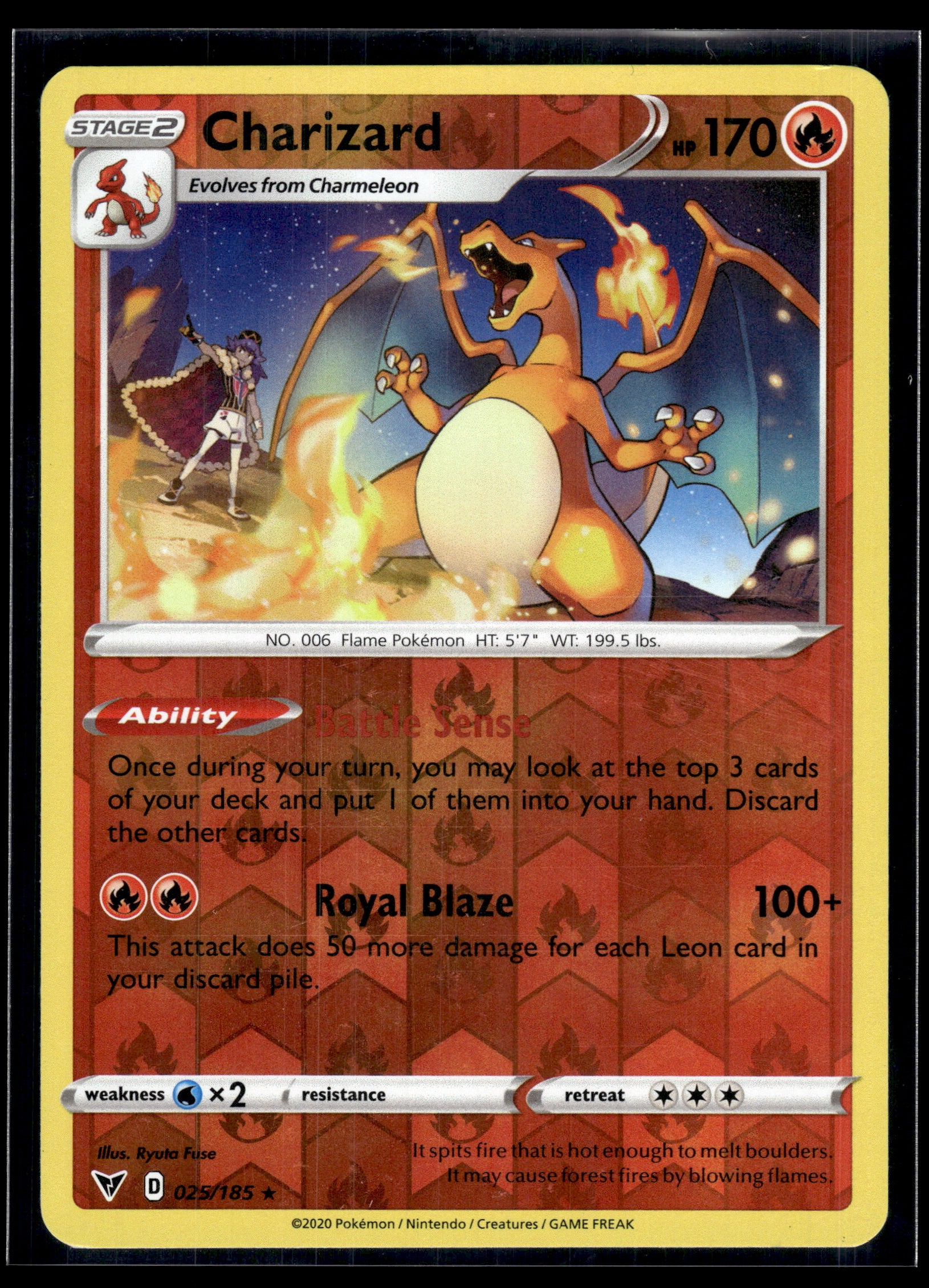 Charizard #025/185 Reverse Holo Vivid Voltage MP