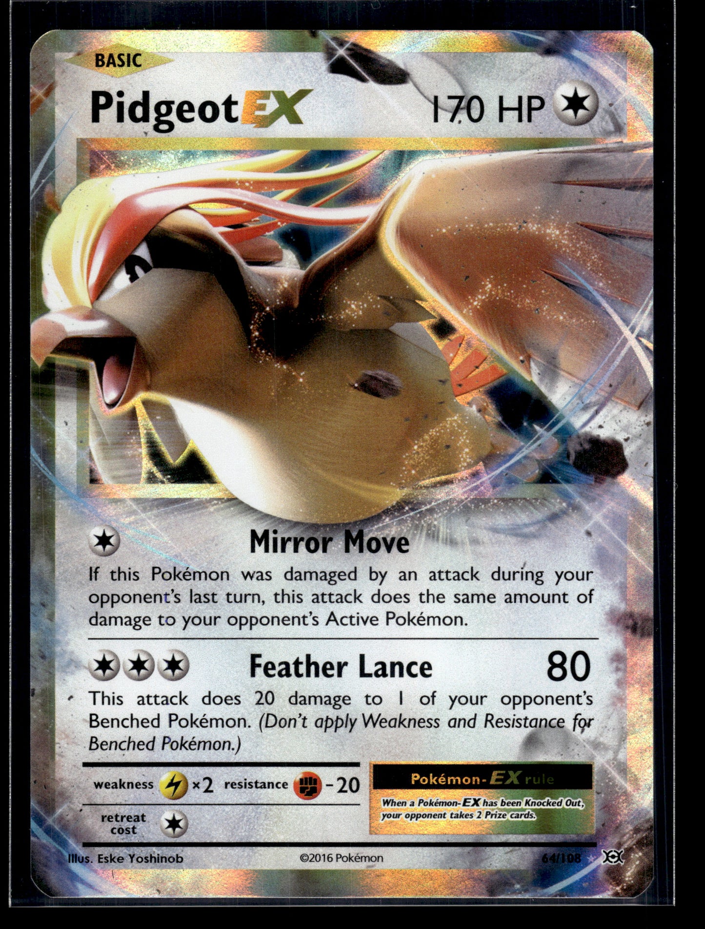 Pidgeot EX #64/108 Evolutions LP