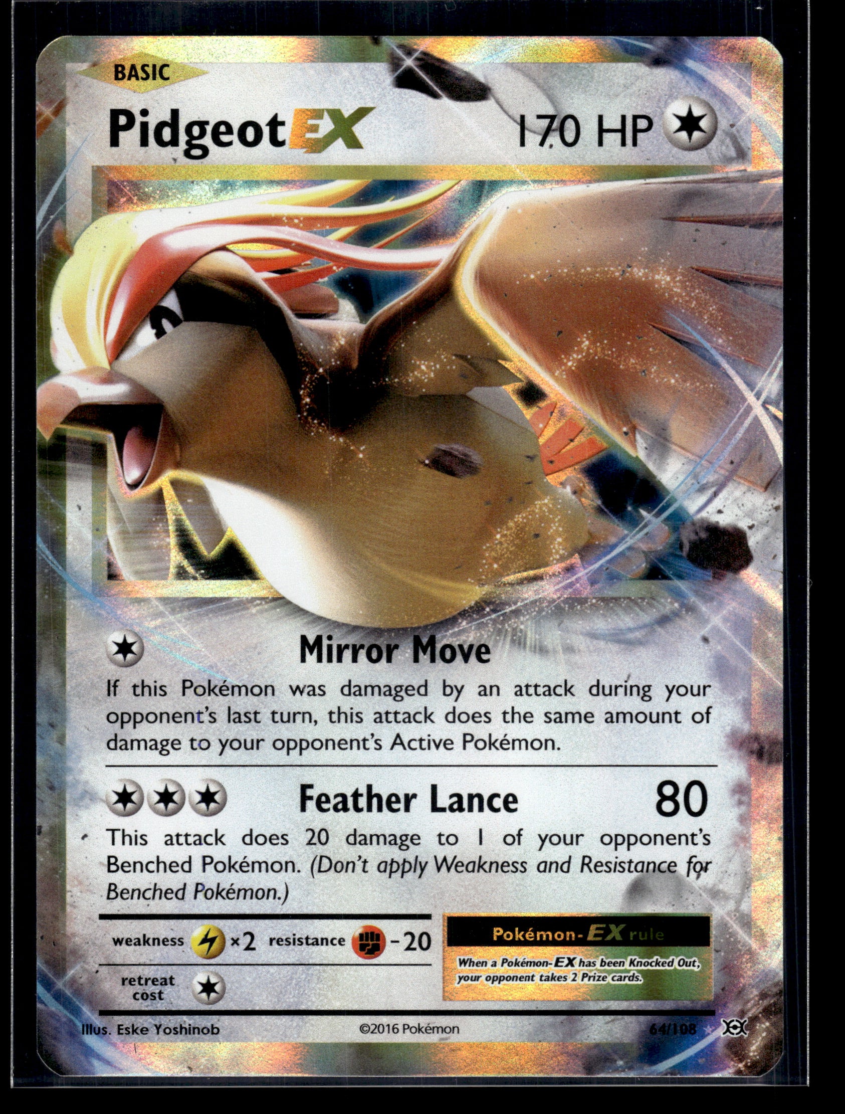 Pidgeot EX #64/108 Evolutions LP