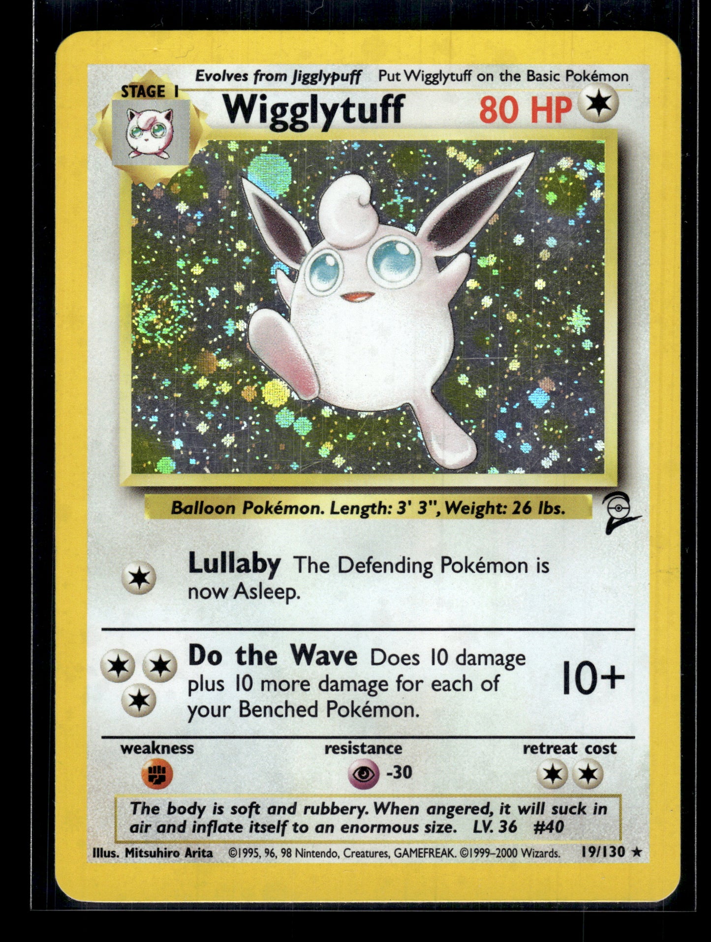 Wigglytuff #019/130 Base Set 2 LP