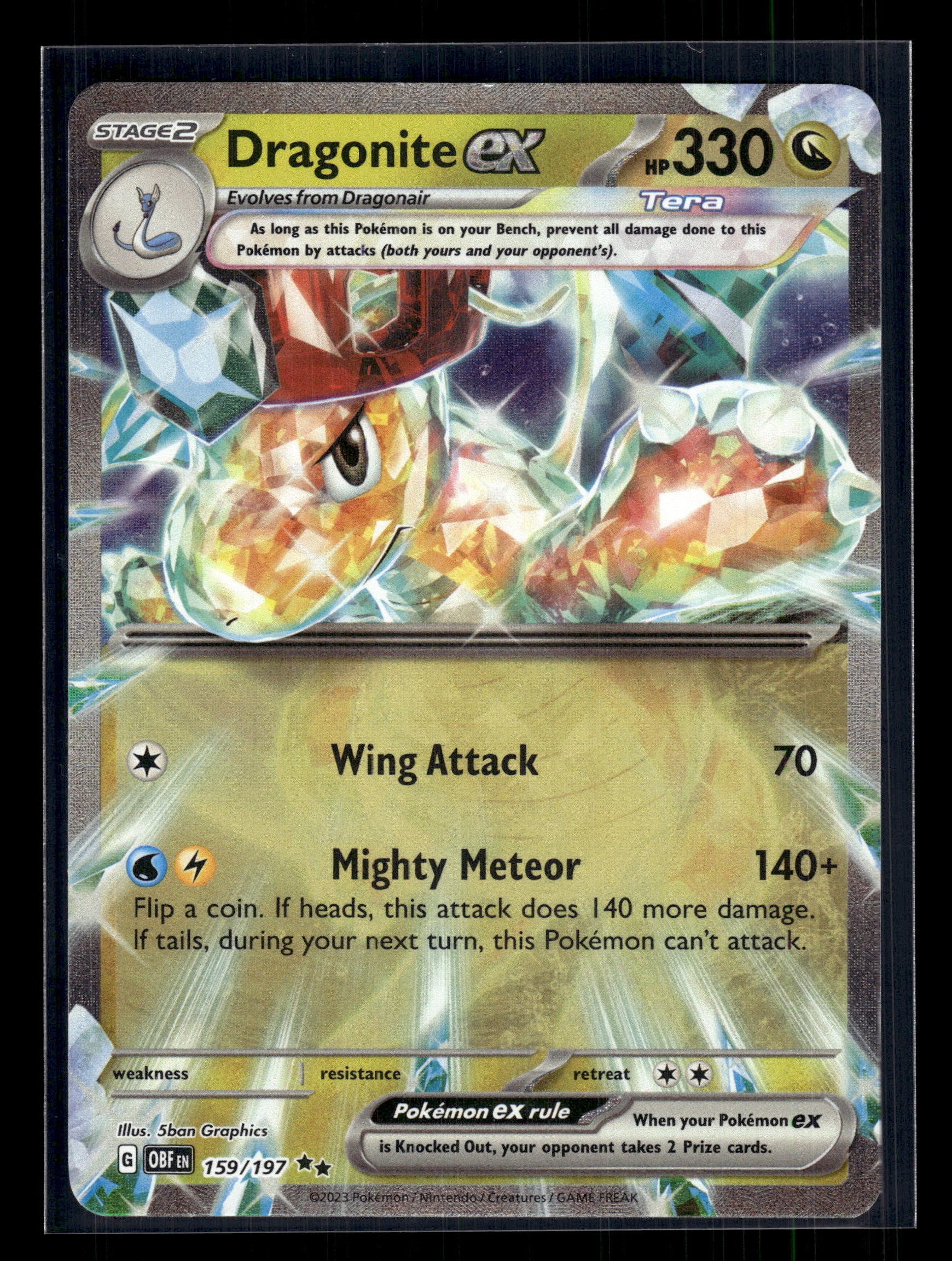Dragonite ex #159/197 Obsidian Flames VLP