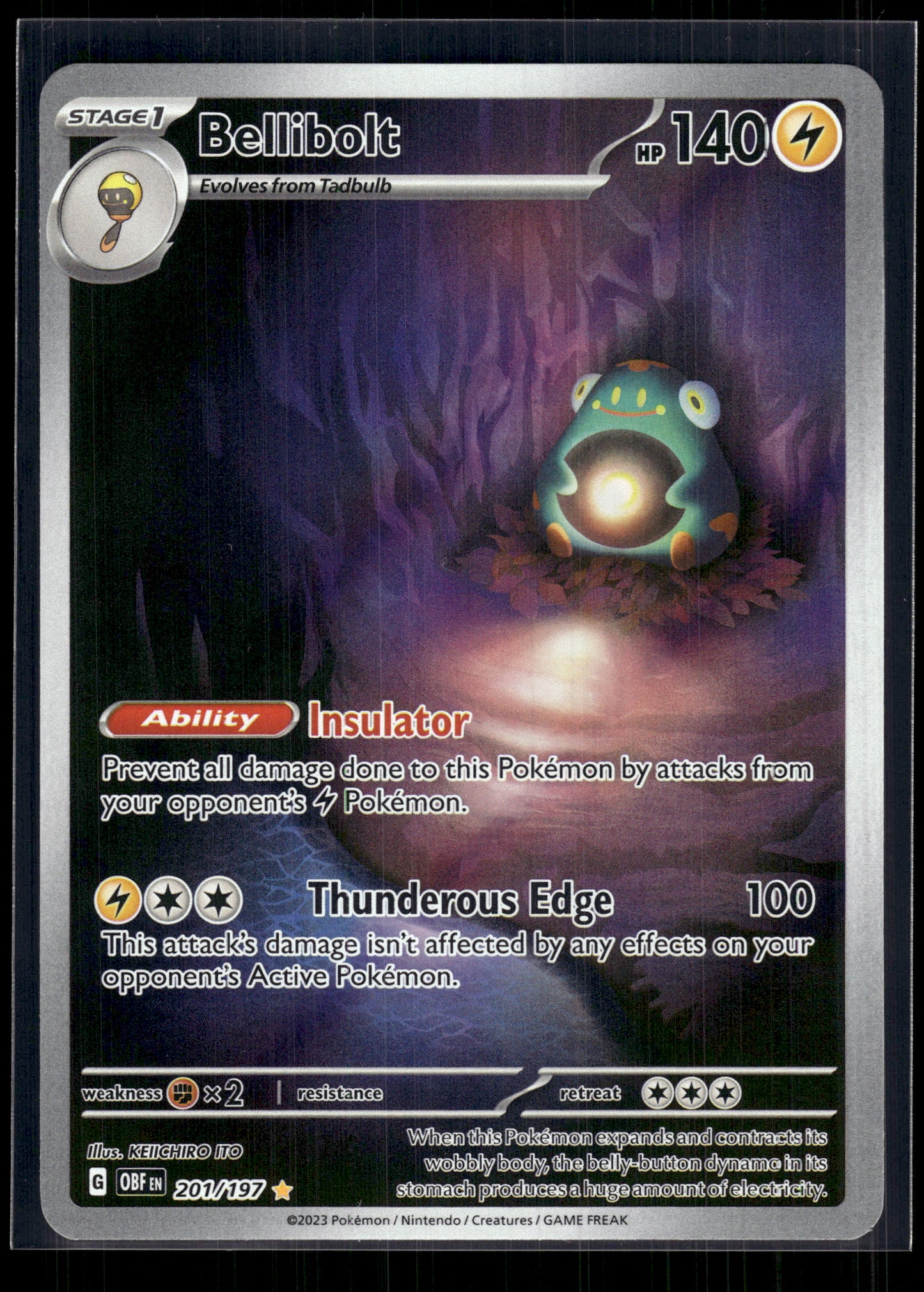 Bellibolt #201/197 Obsidian Flames VLP