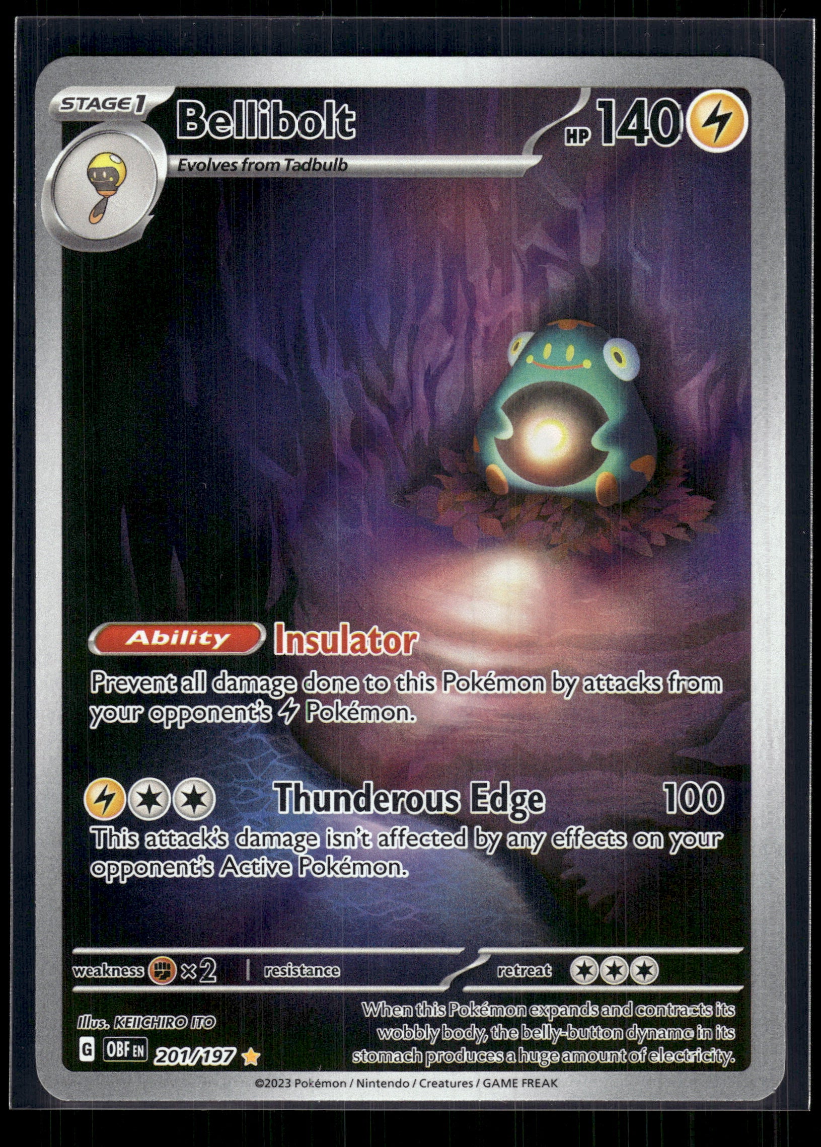 Bellibolt #201/197 Obsidian Flames VLP