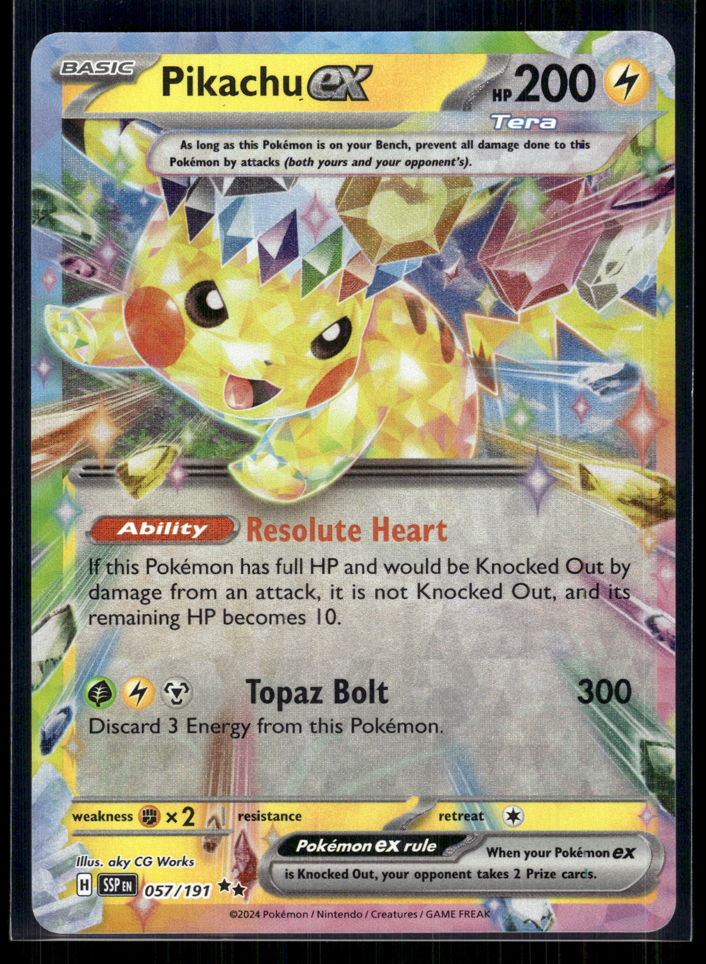 Pikachu ex #057/191 Surging Sparks VLP