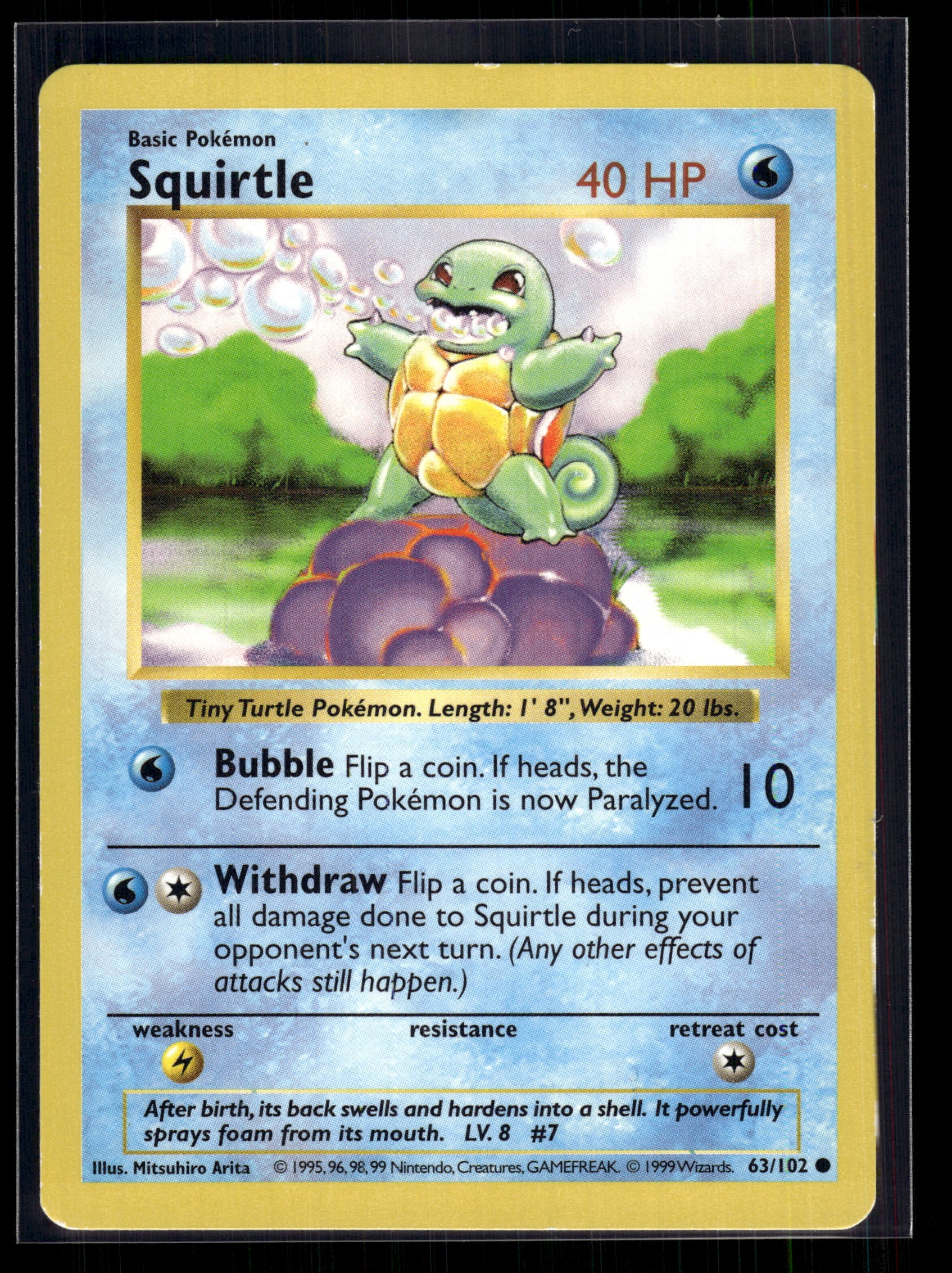 Squirtle (Shadowless) #063/102 Base Set MP