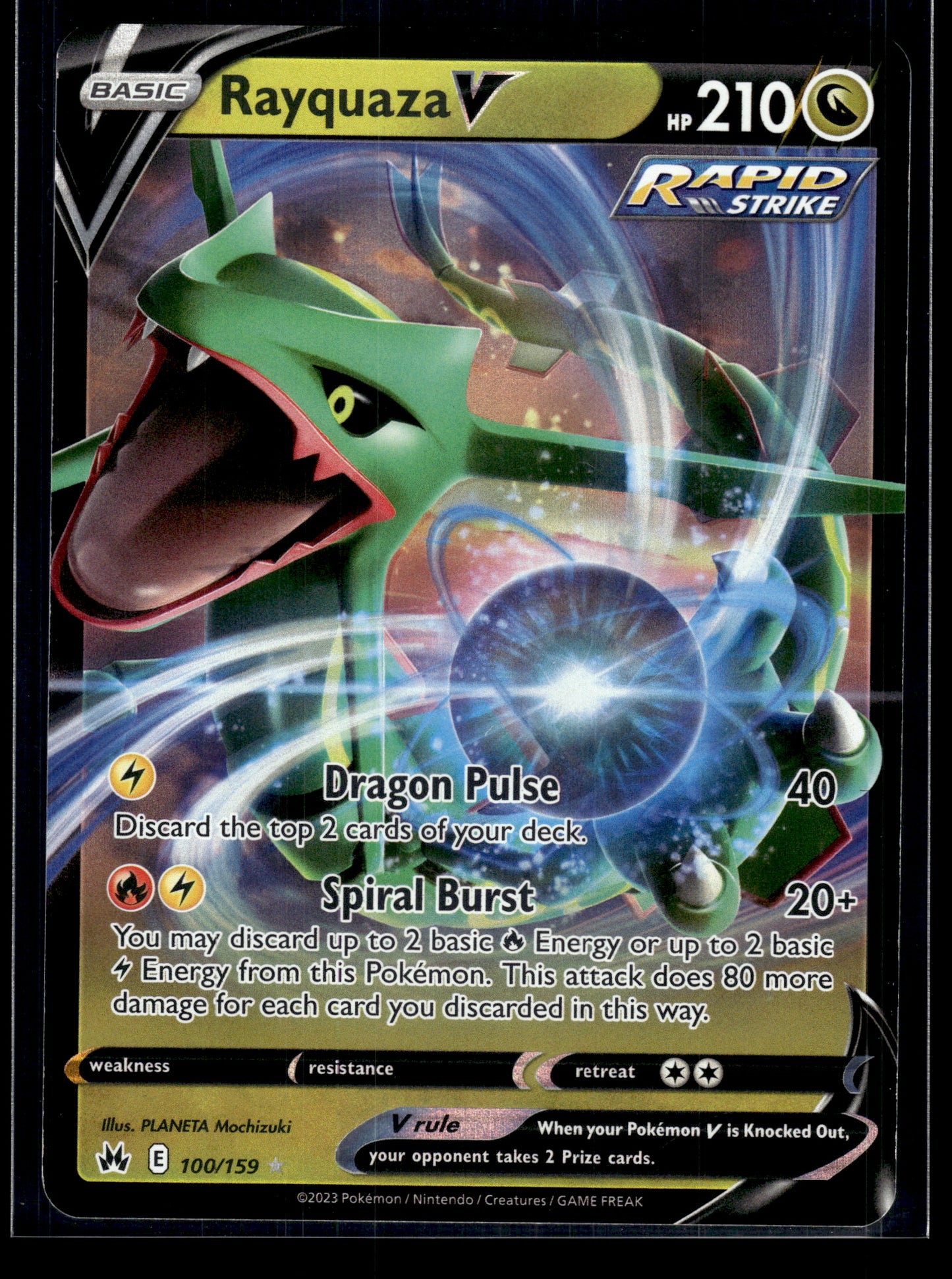Rayquaza V #100/159 Crown Zenith LP