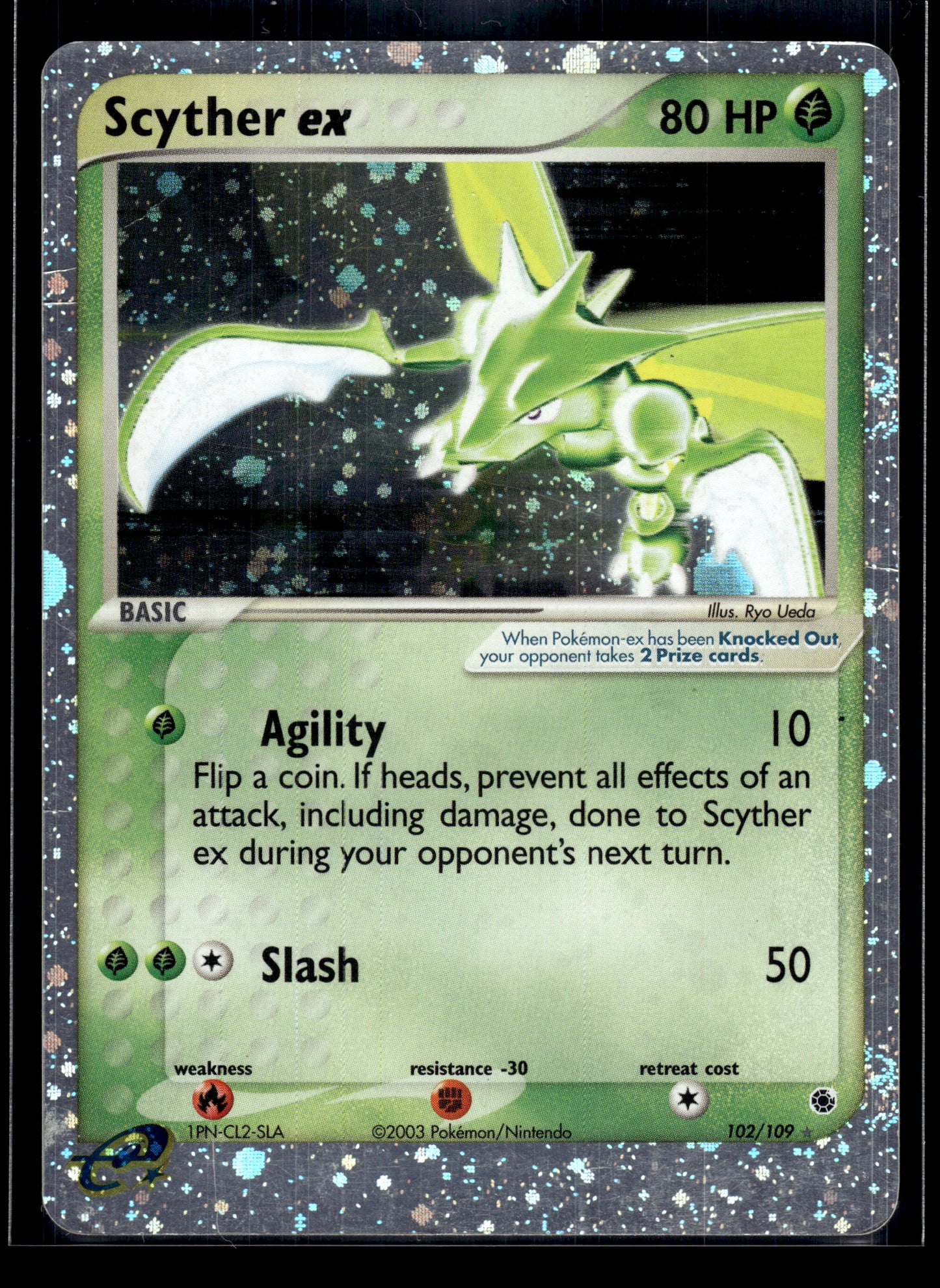 Scyther ex #102/109 Ruby and Sapphire MP
