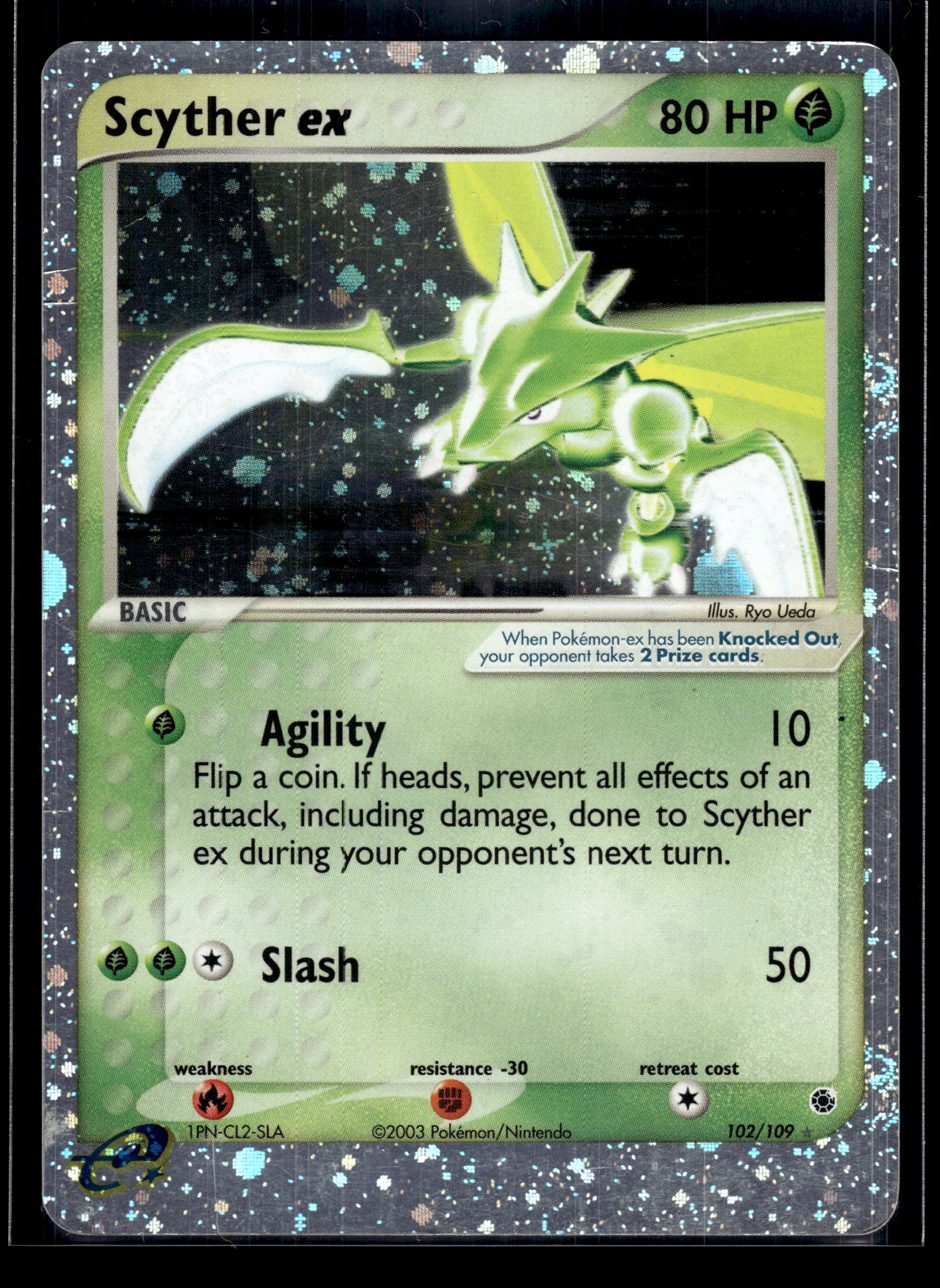 Scyther ex #102/109 Ruby and Sapphire MP