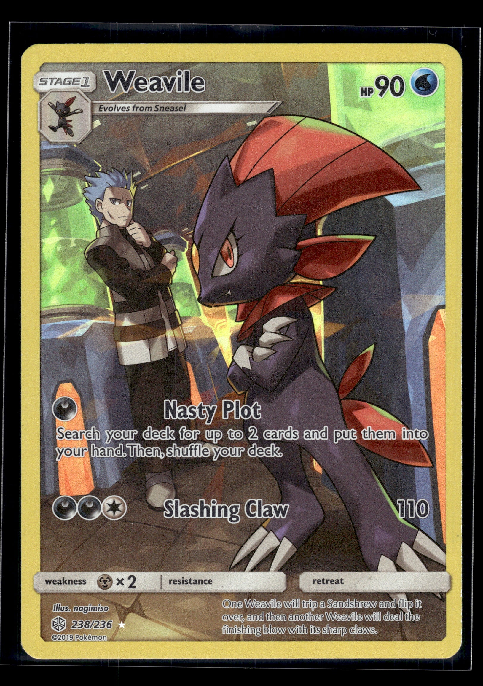 Weavile (Secret) #238/236 Cosmic Eclipse LP