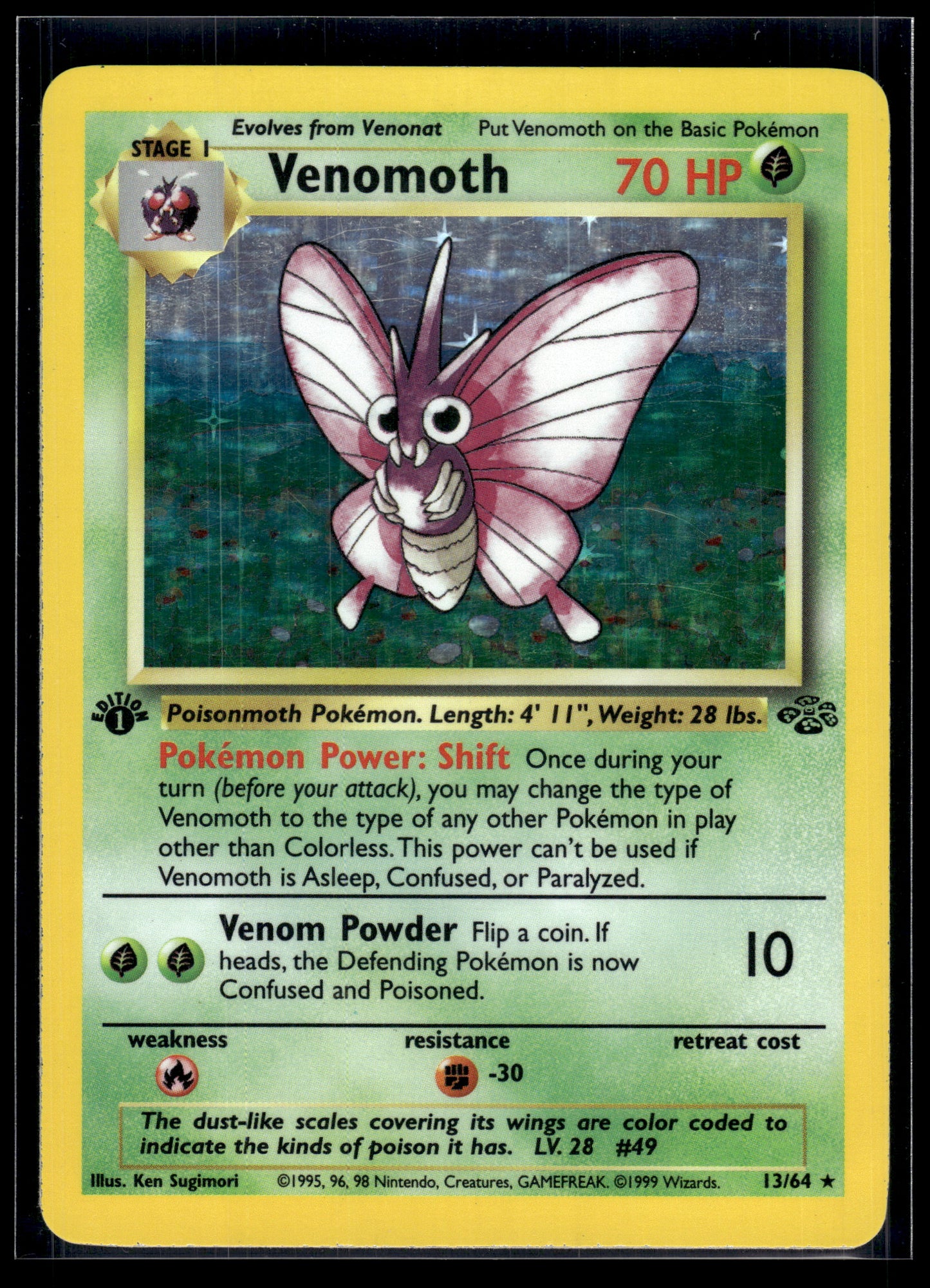Venomoth #13/64 1st Edition Jungle LP