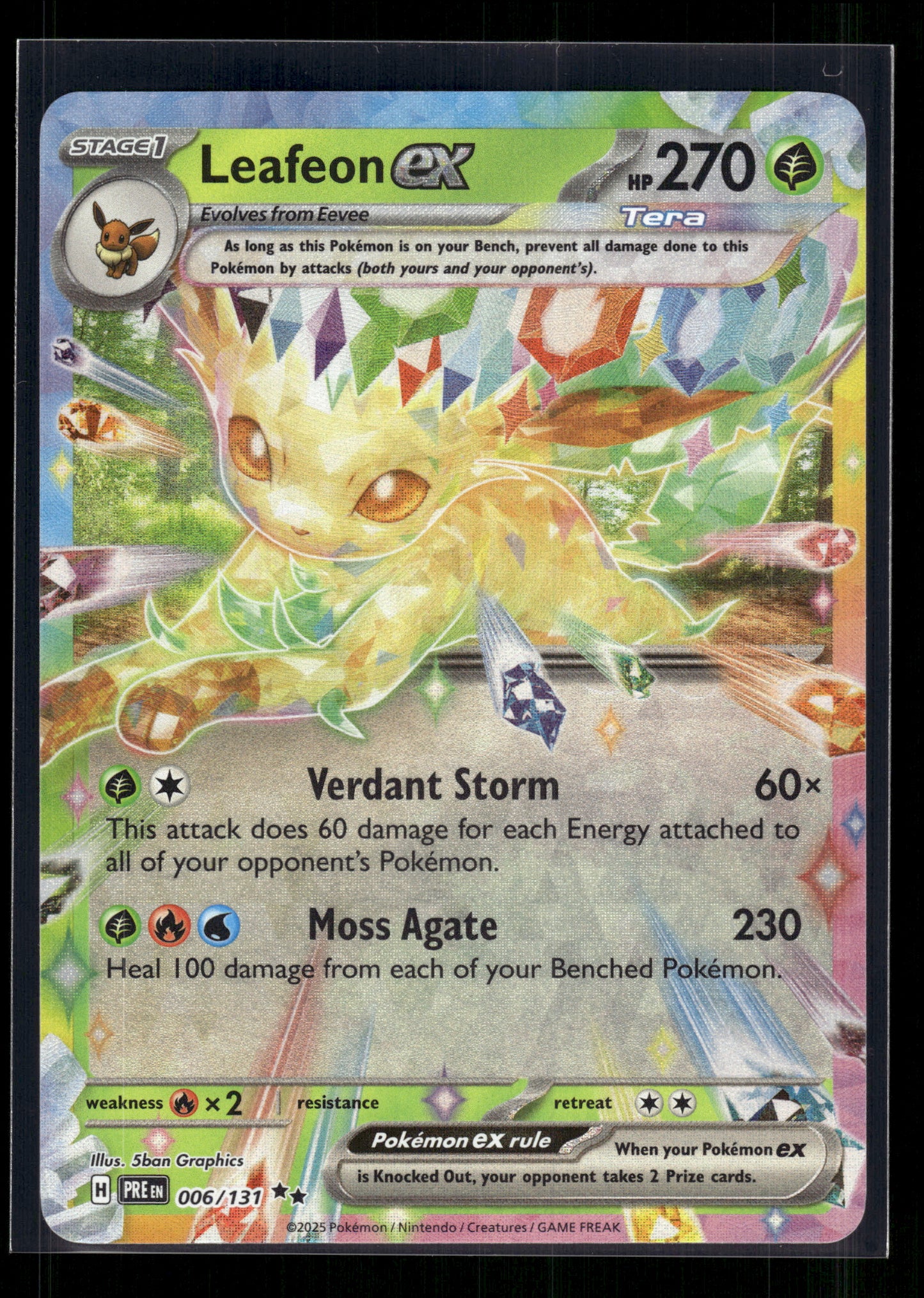 Leafeon ex #006/131 Prismatic Evolutions VLP