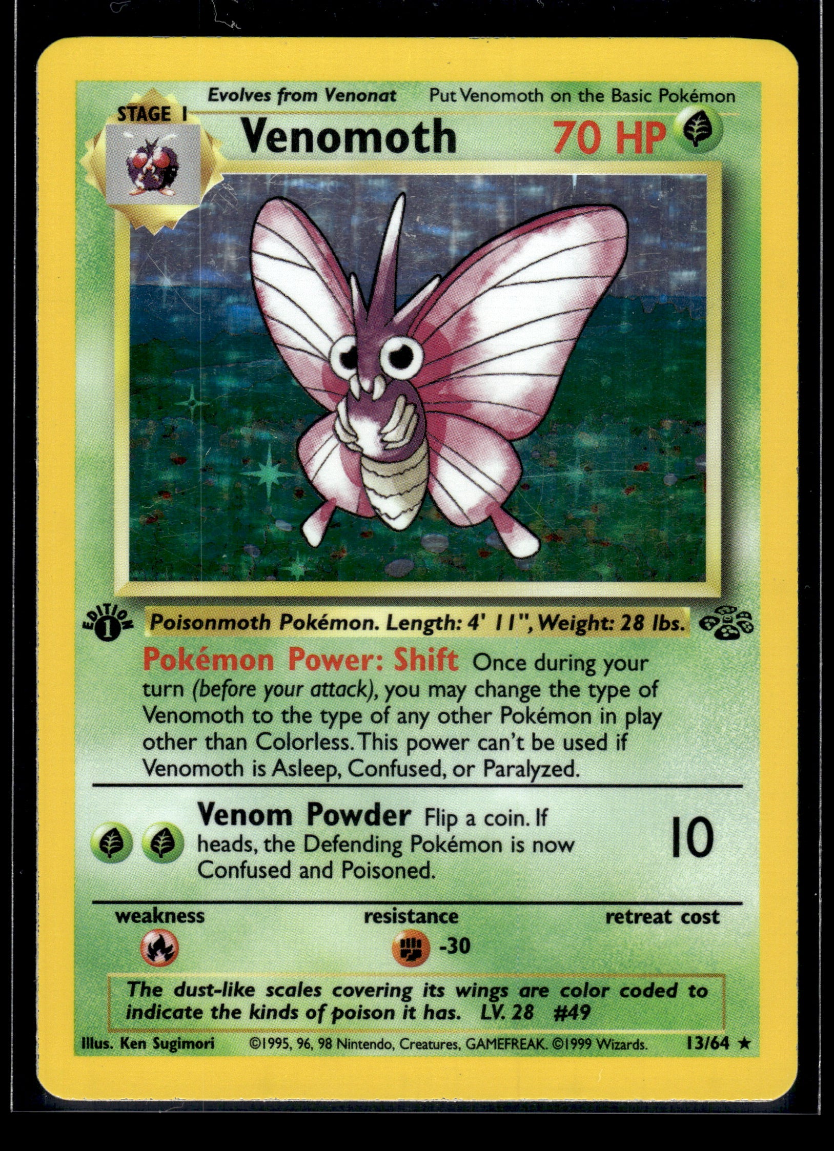 Venomoth #13/64 1st Edition Jungle LP