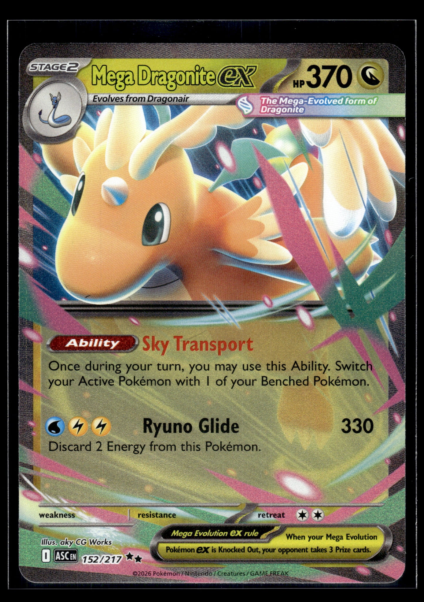 Mega Dragonite ex #152/217 Ascended Heroes NM