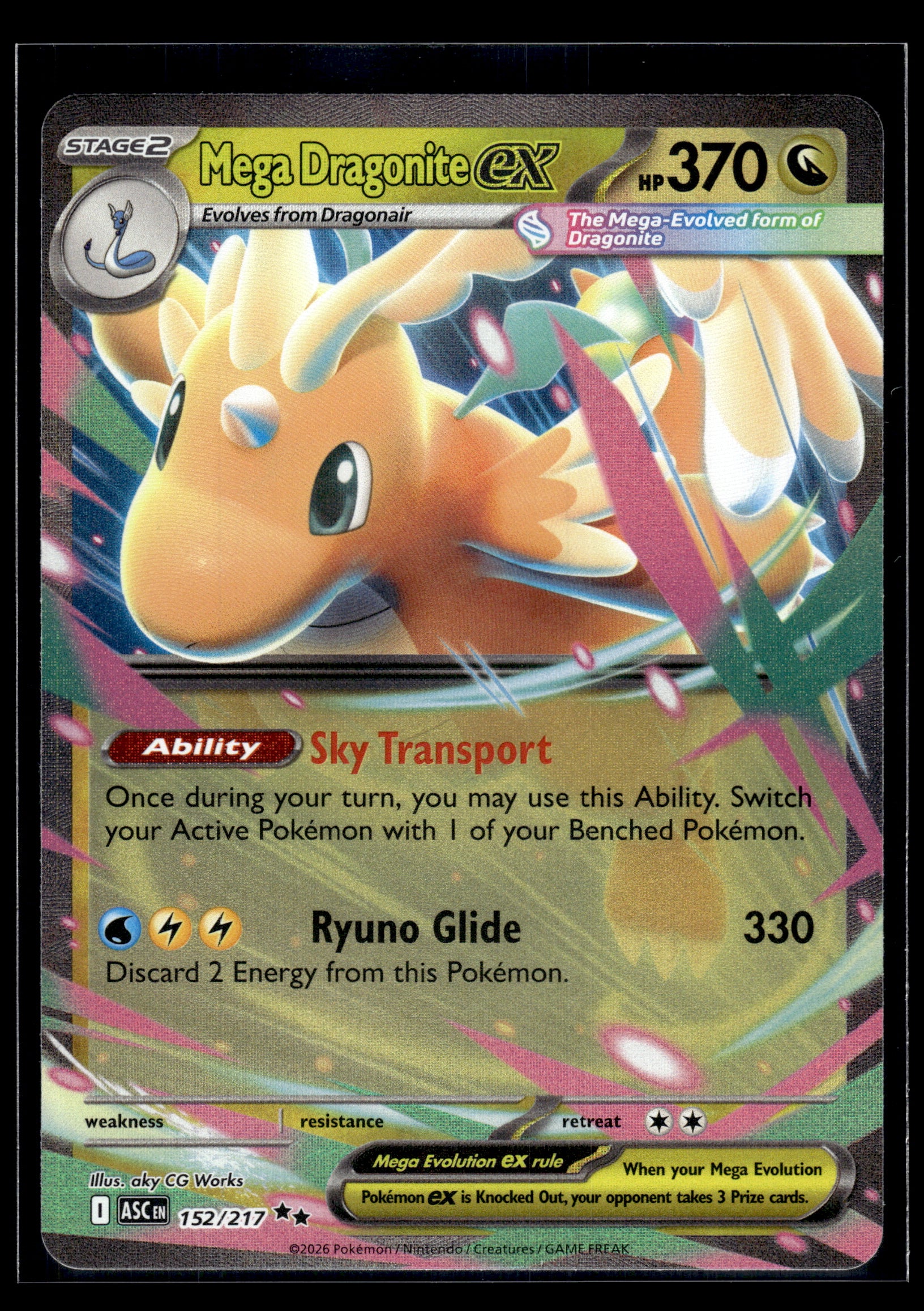 Mega Dragonite ex #152/217 Ascended Heroes NM