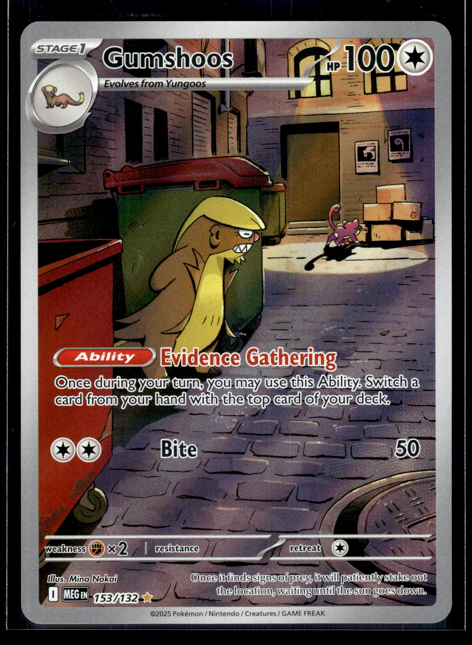 Gumshoos #153/132 Mega Evolution NM